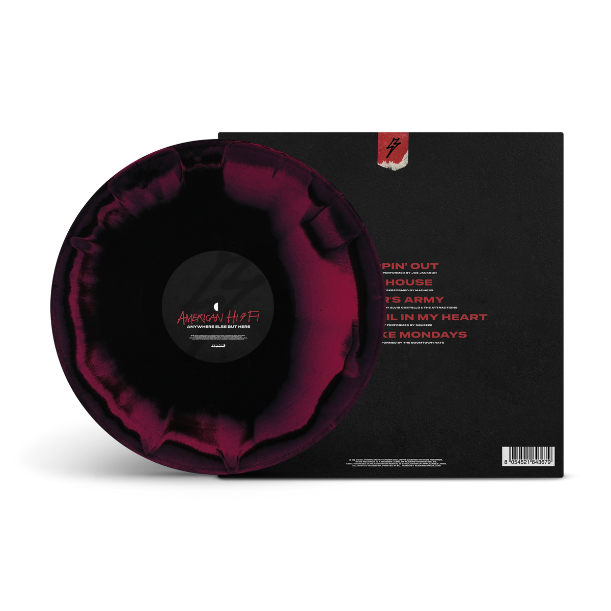 Anywhere Else But Here Hot Pink & Black A/B Side LP