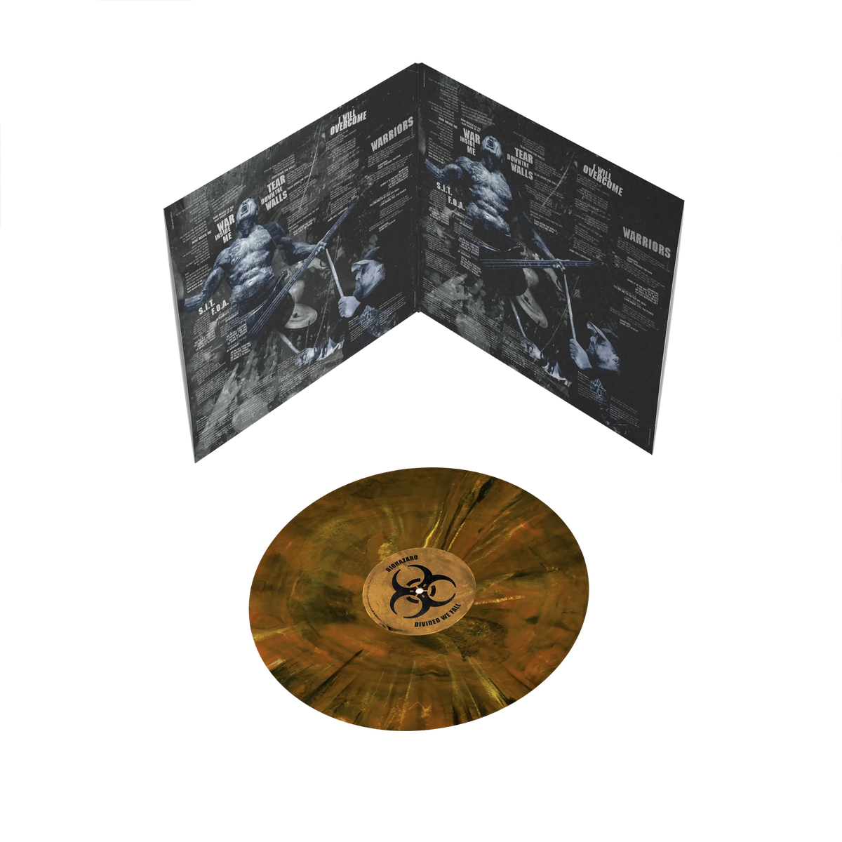 Divided We Fall Orange Crush, Black, White Marbled LP