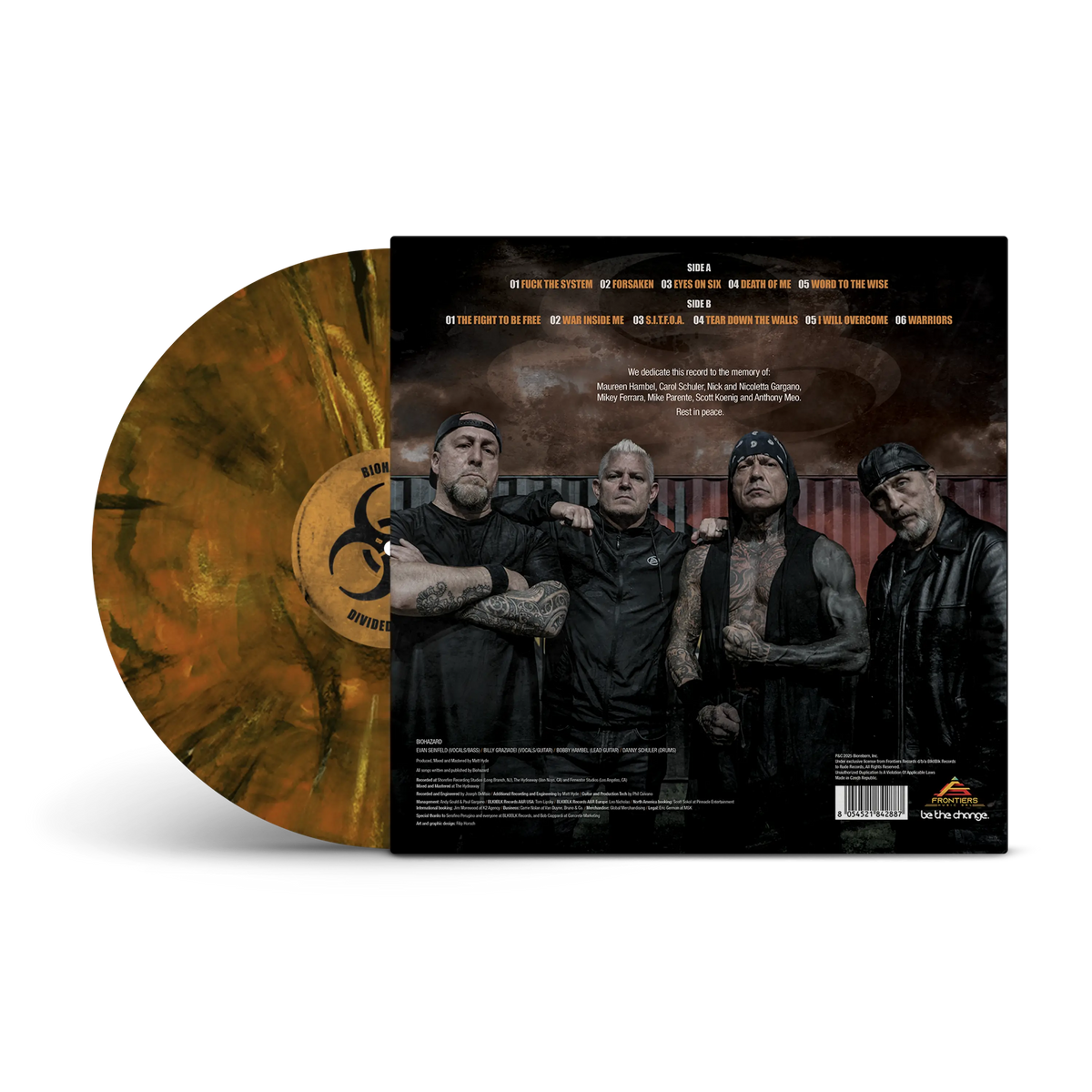 Divided We Fall Orange Crush, Black, White Marbled LP
