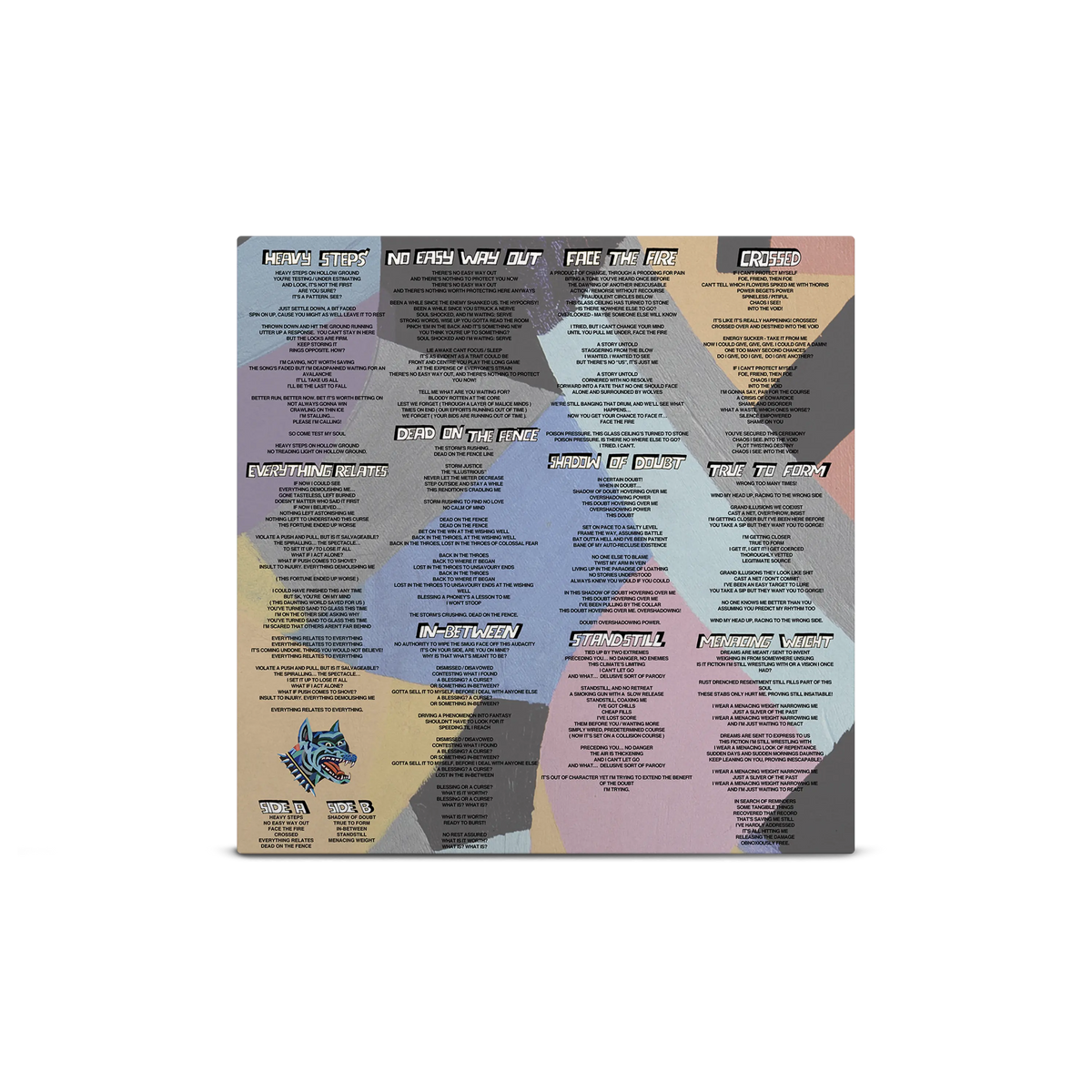 Heavy Steps Purple, Orange & Pink Tri-coloured A Side/B Side LP