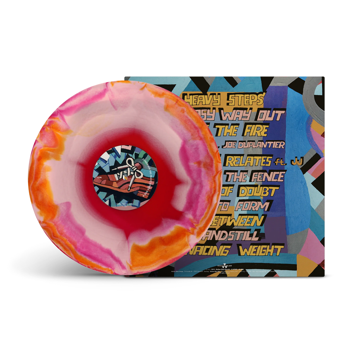 Heavy Steps Purple, Orange & Pink Tri-coloured A Side/B Side LP