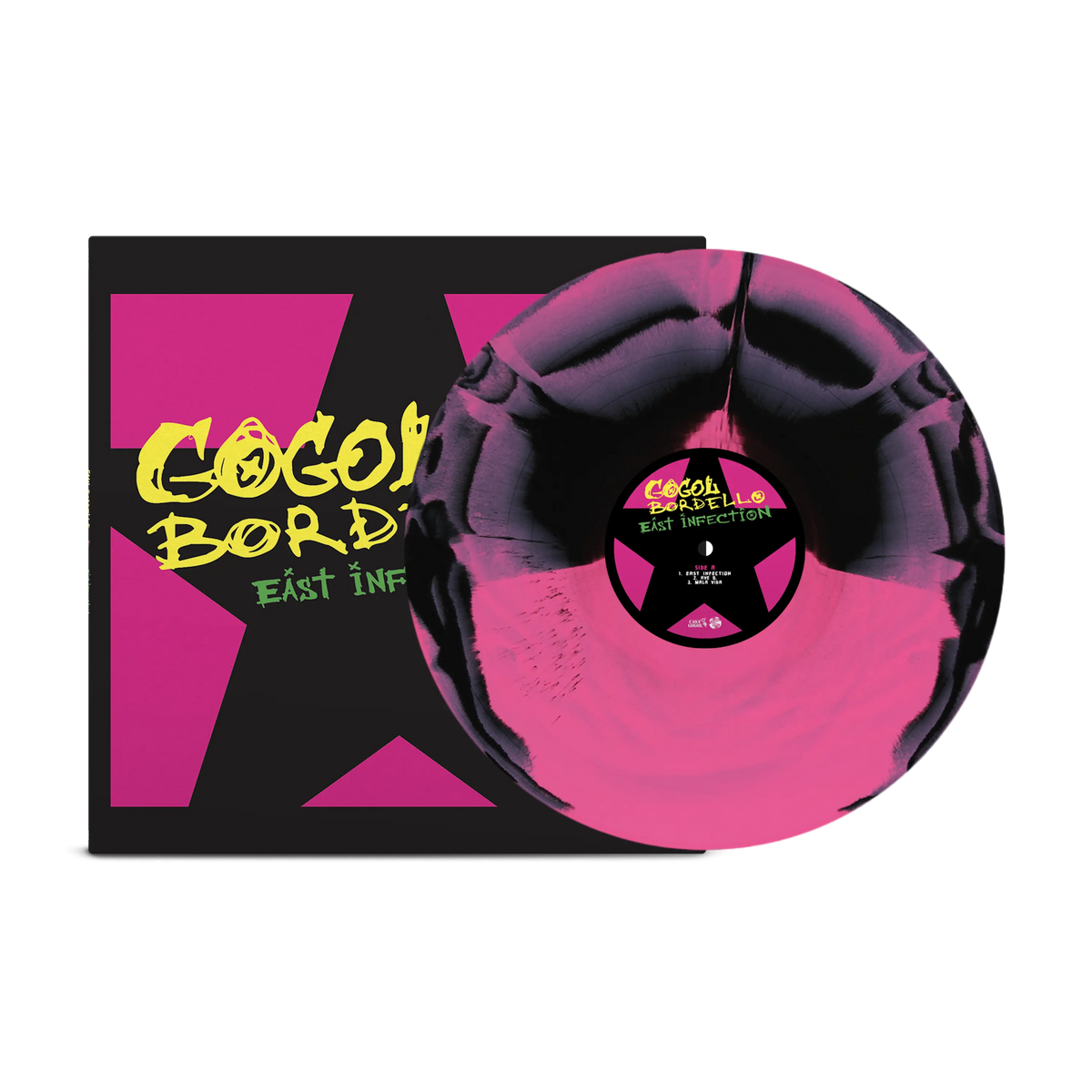 East Infection Hot Pink & Black A Side / B Side LP