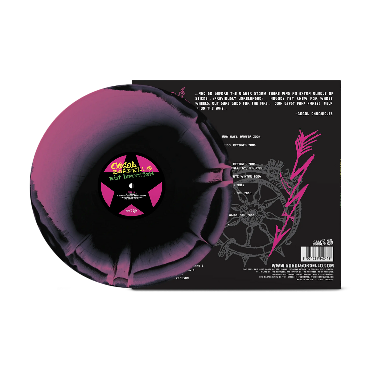 East Infection Hot Pink & Black A Side / B Side LP