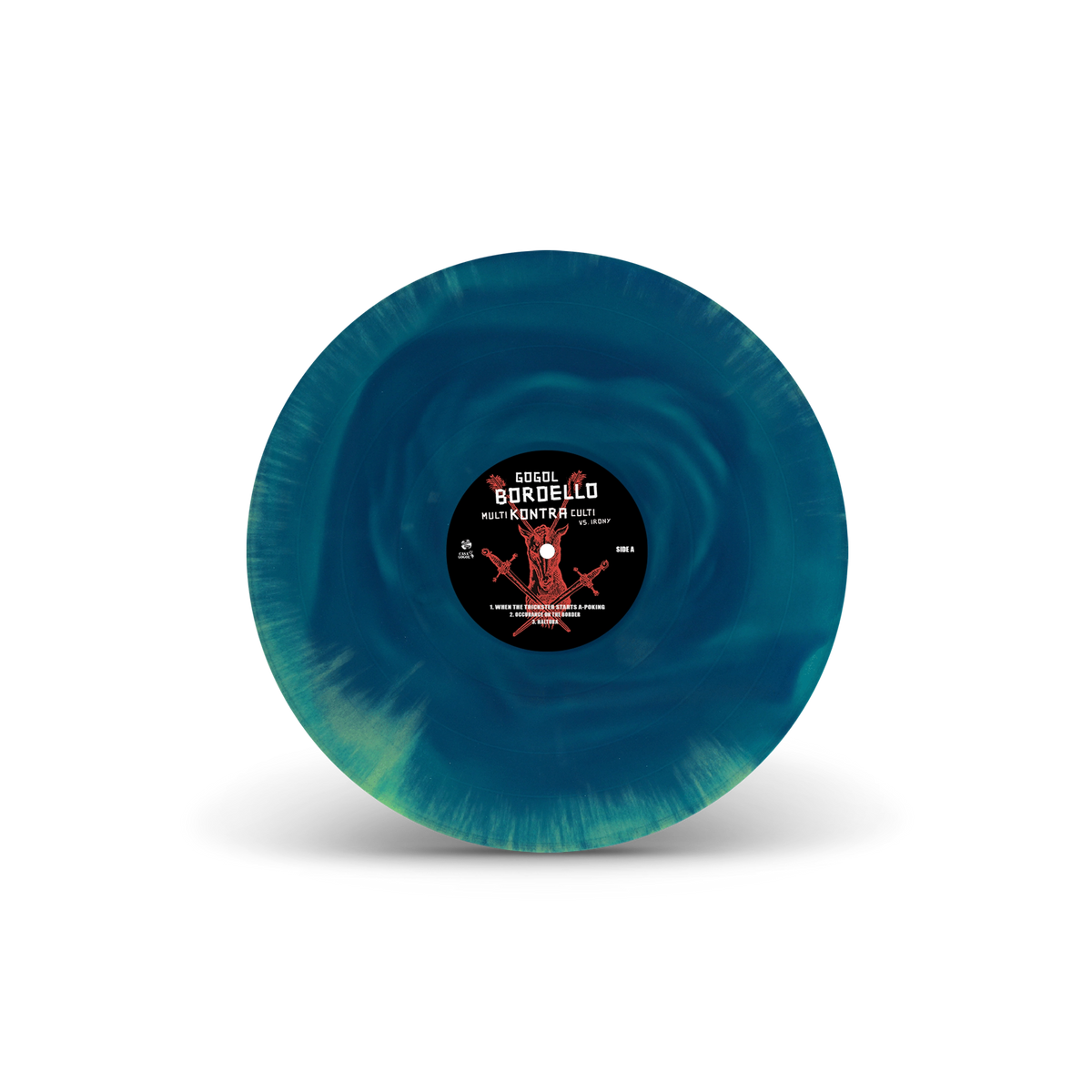 Multi Kontra Culti vs. Irony Translucent Blue & Green A/B Side Double LP