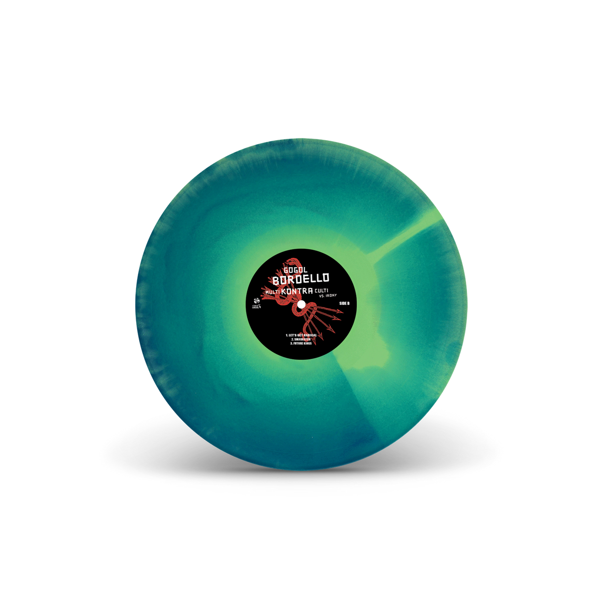 Multi Kontra Culti vs. Irony Translucent Blue & Green A/B Side Double LP