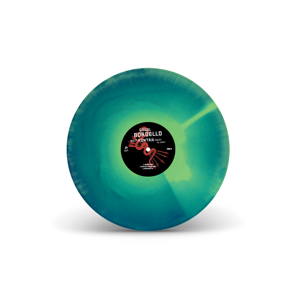 Multi Kontra Culti vs. Irony Translucent Blue & Green A/B Side Double LP