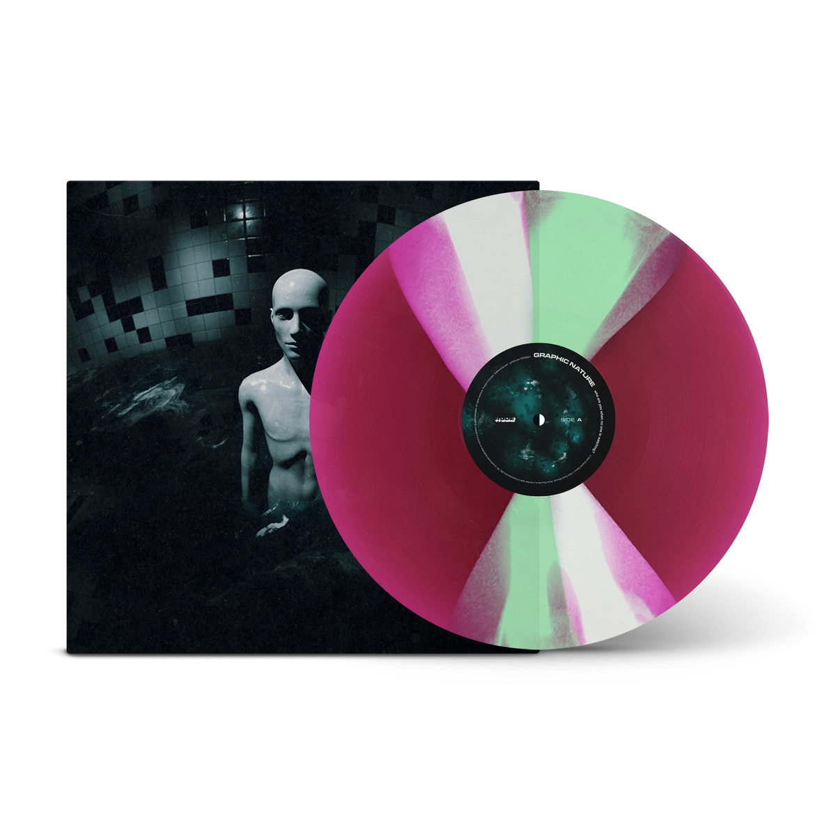 Who Are You When No One Is Watching? Transparent Magenta with Green & White Solid Twister LP