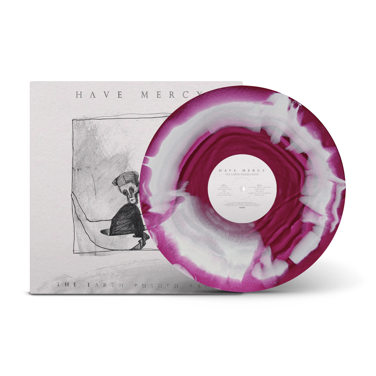 The Earth Pushed Back Transparent Magenta & Solid Bone A Side / B Side LP