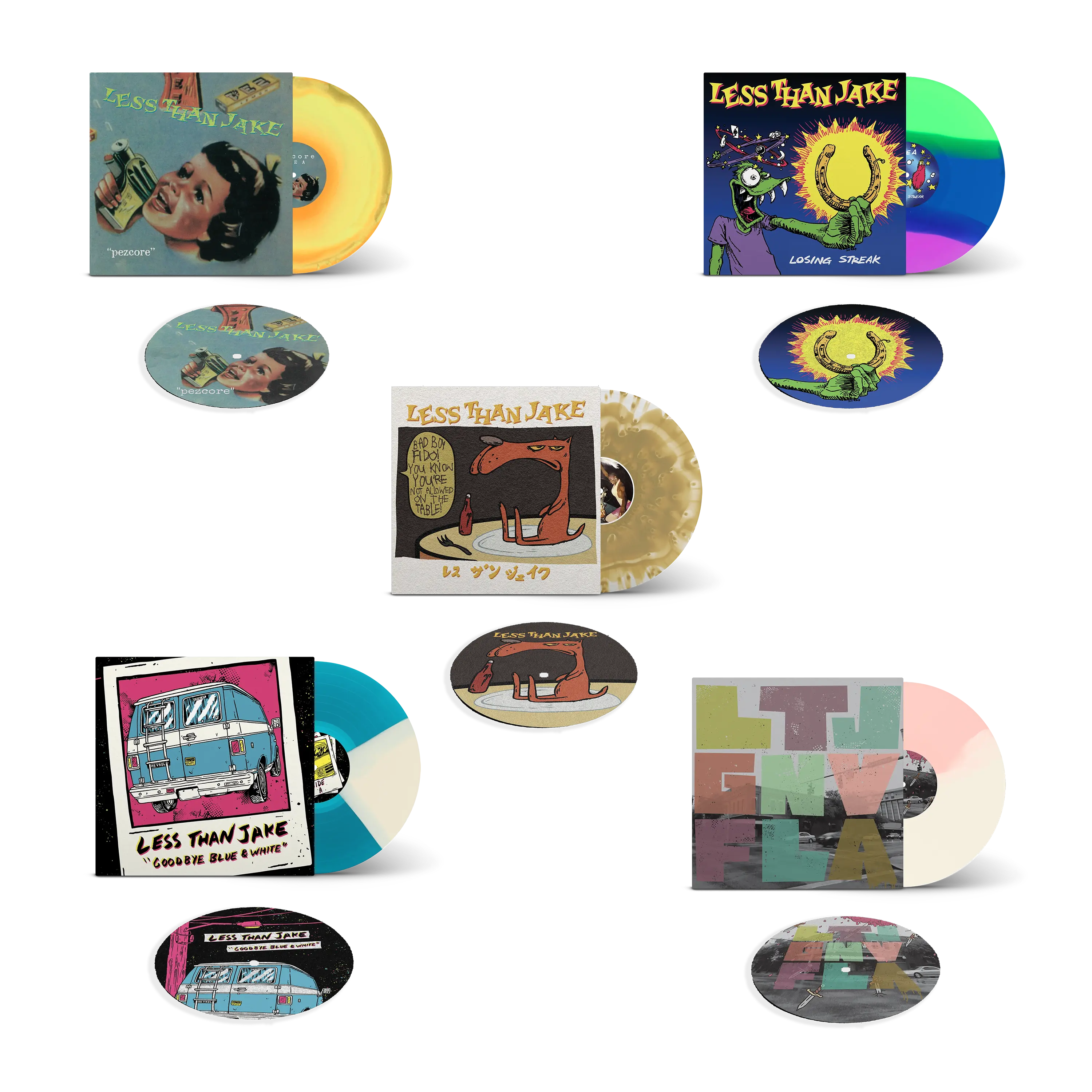 Less Than Jake Vinyl Bundle w/ Exclusive Slipmat – Rude Records Shop