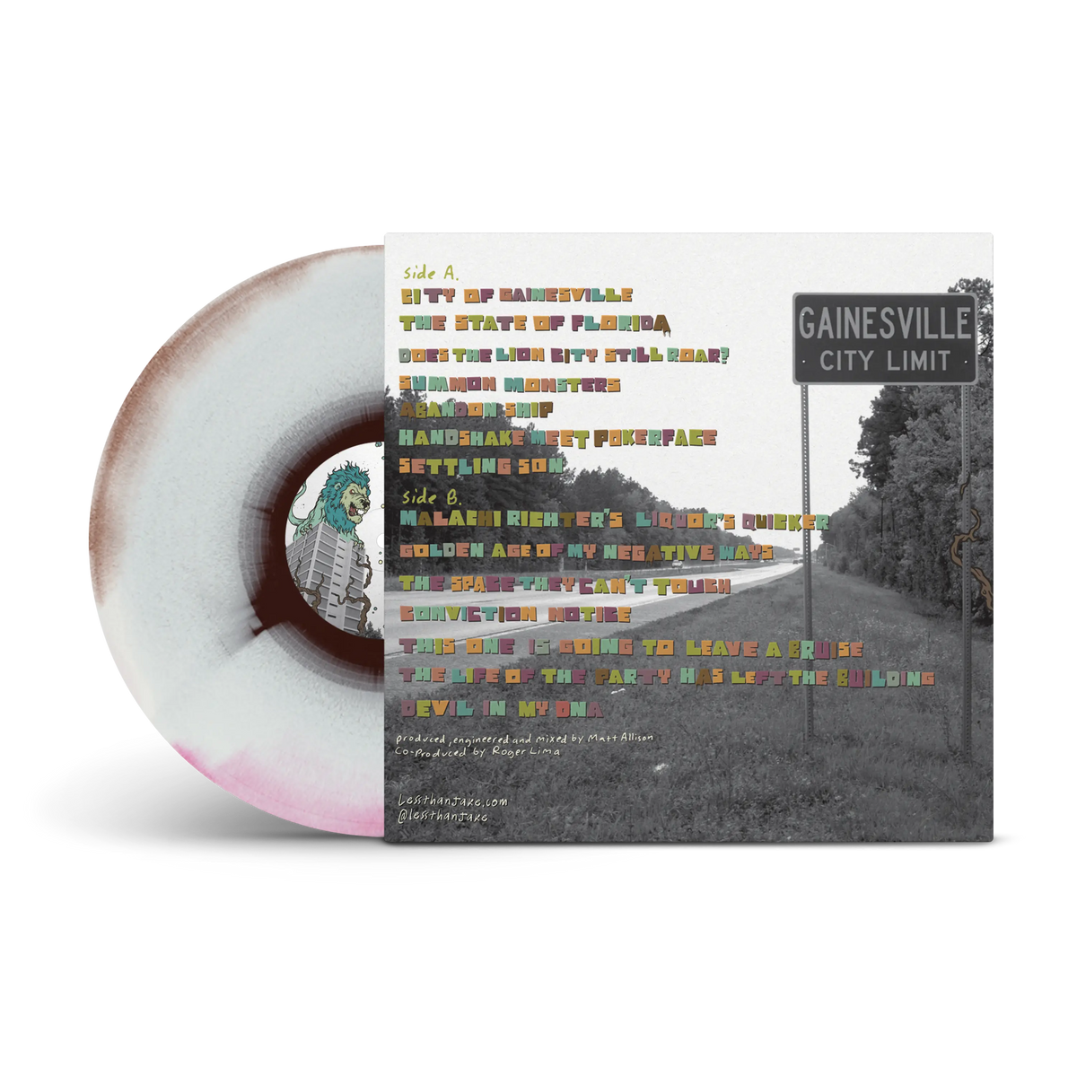 GNV FLA Hot Pink, White & Brown Tri-Coloured A/B Side LP (Forever Version)
