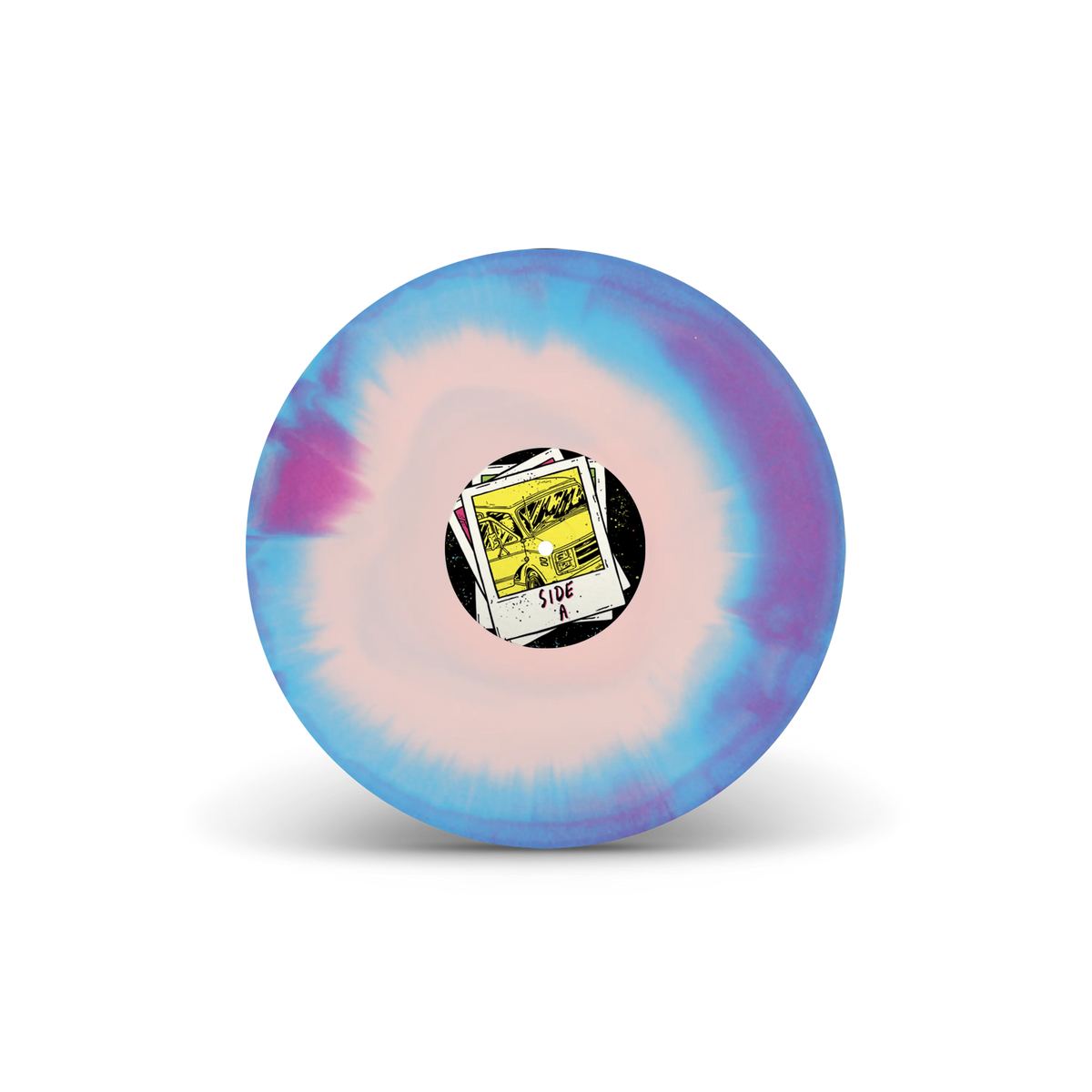 Goodbye Blue And White Baby Pink, Blue & Purple Tri-Coloured A/B Side LP
