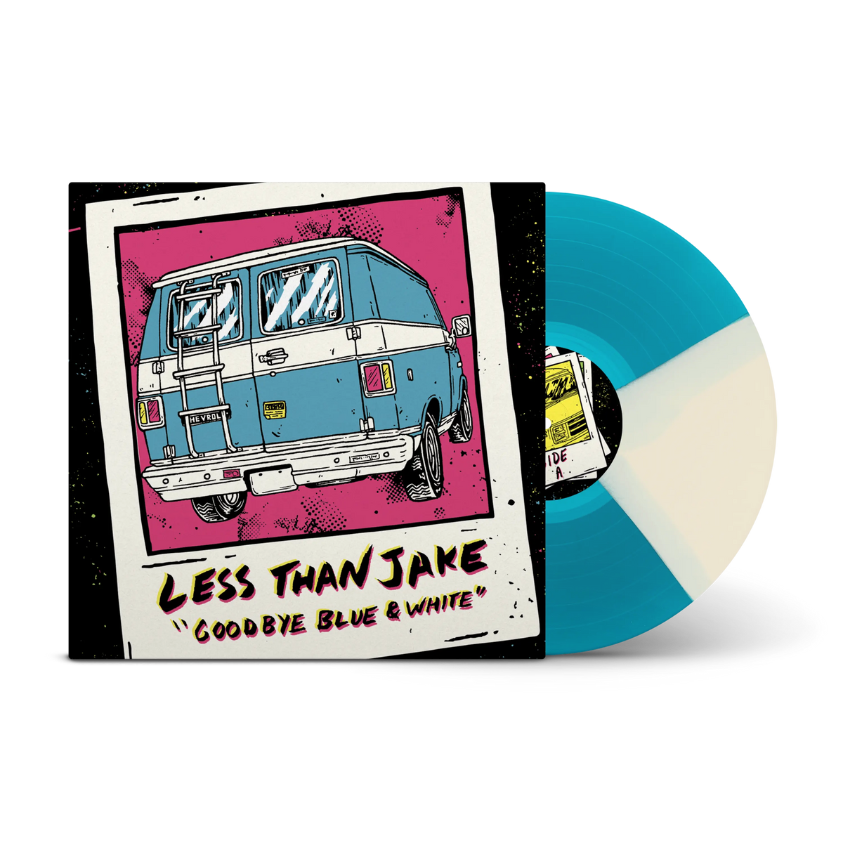 Goodbye Blue And White Glacier Quad Vinyl LP w/ Slipmat