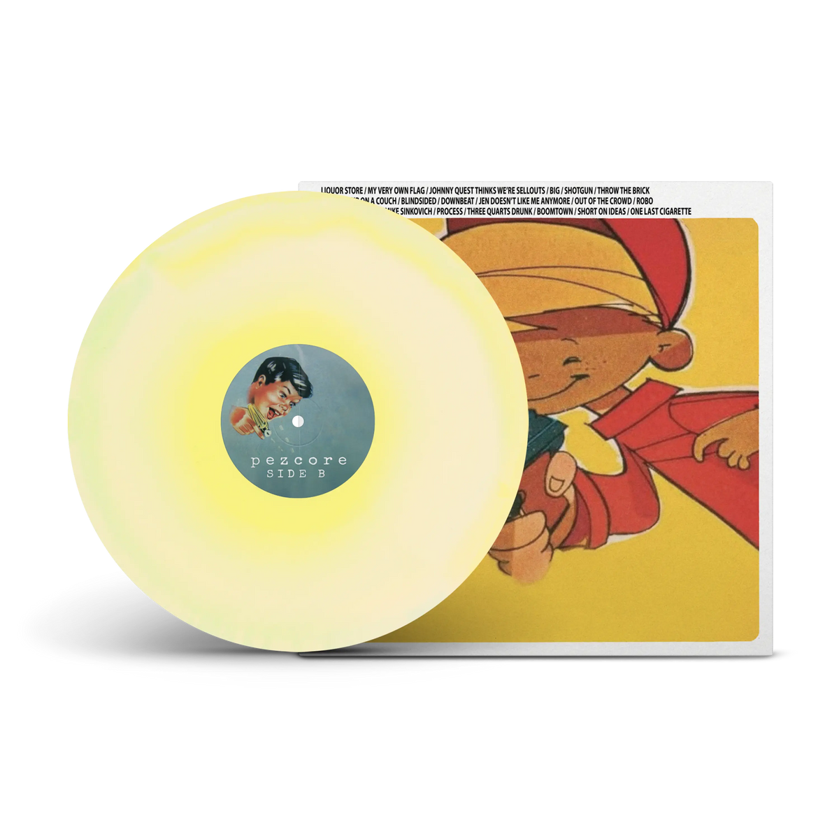 Pezcore Yellow, Bone & Electric Blue Tri-Coloured A/B Side LP (Forever Version)