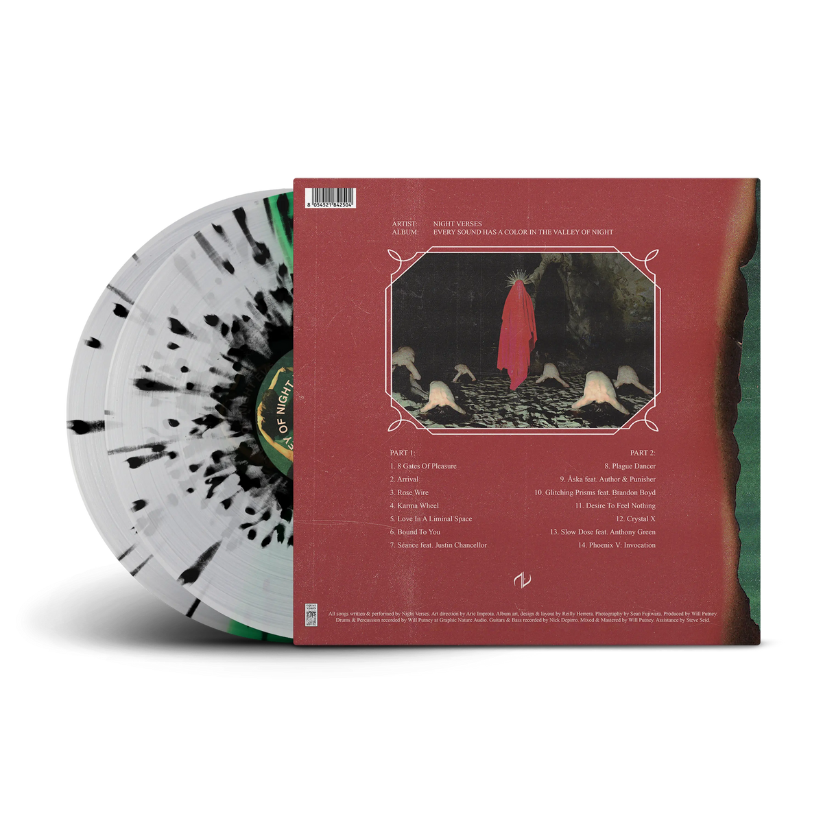 Every Sound Has A Color In The Valley Of Night Half Clear Half Green with Black Splatter Double LP