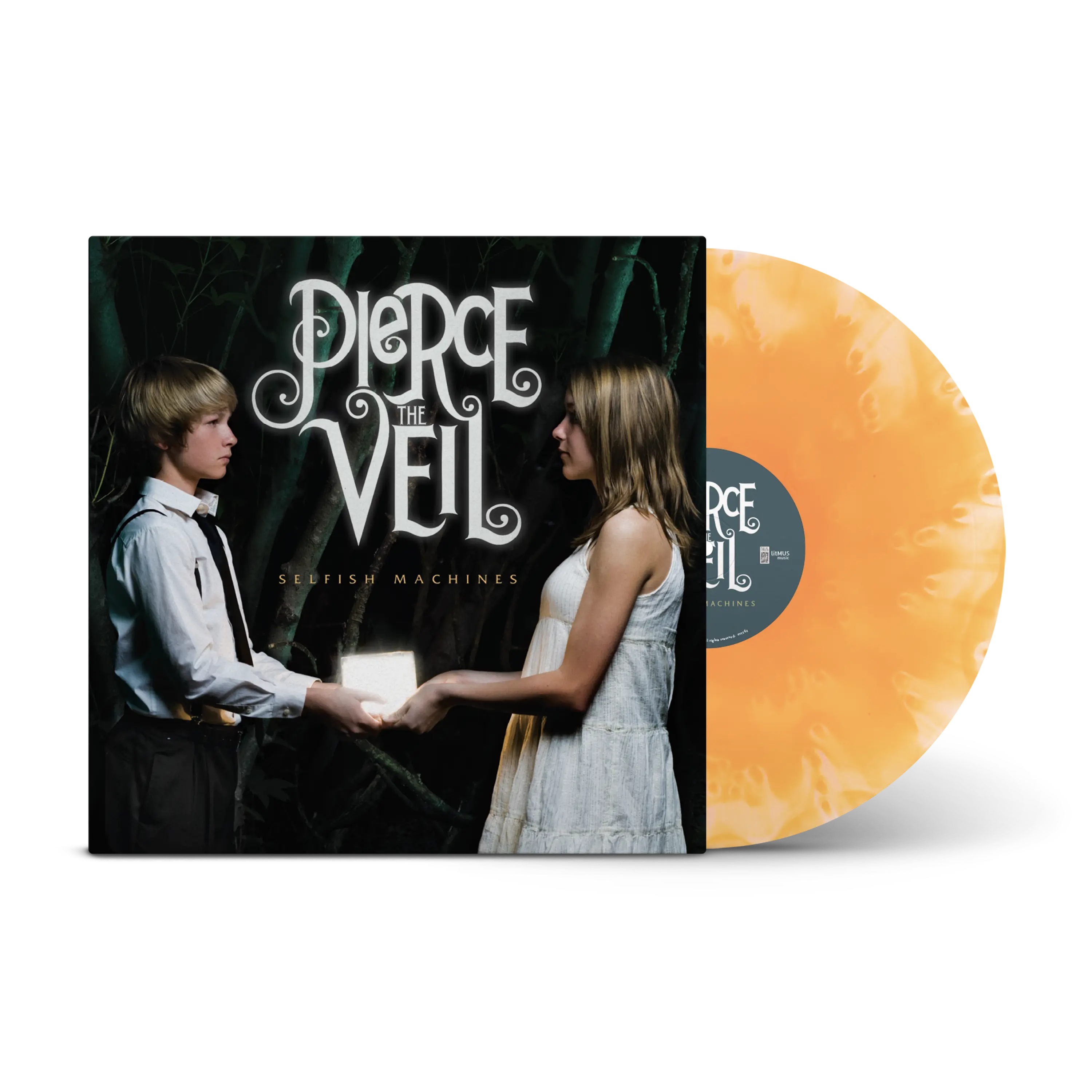 Selfish Machines Ultra Clear & Neon Orange Cloudy LP – Rude Records Shop