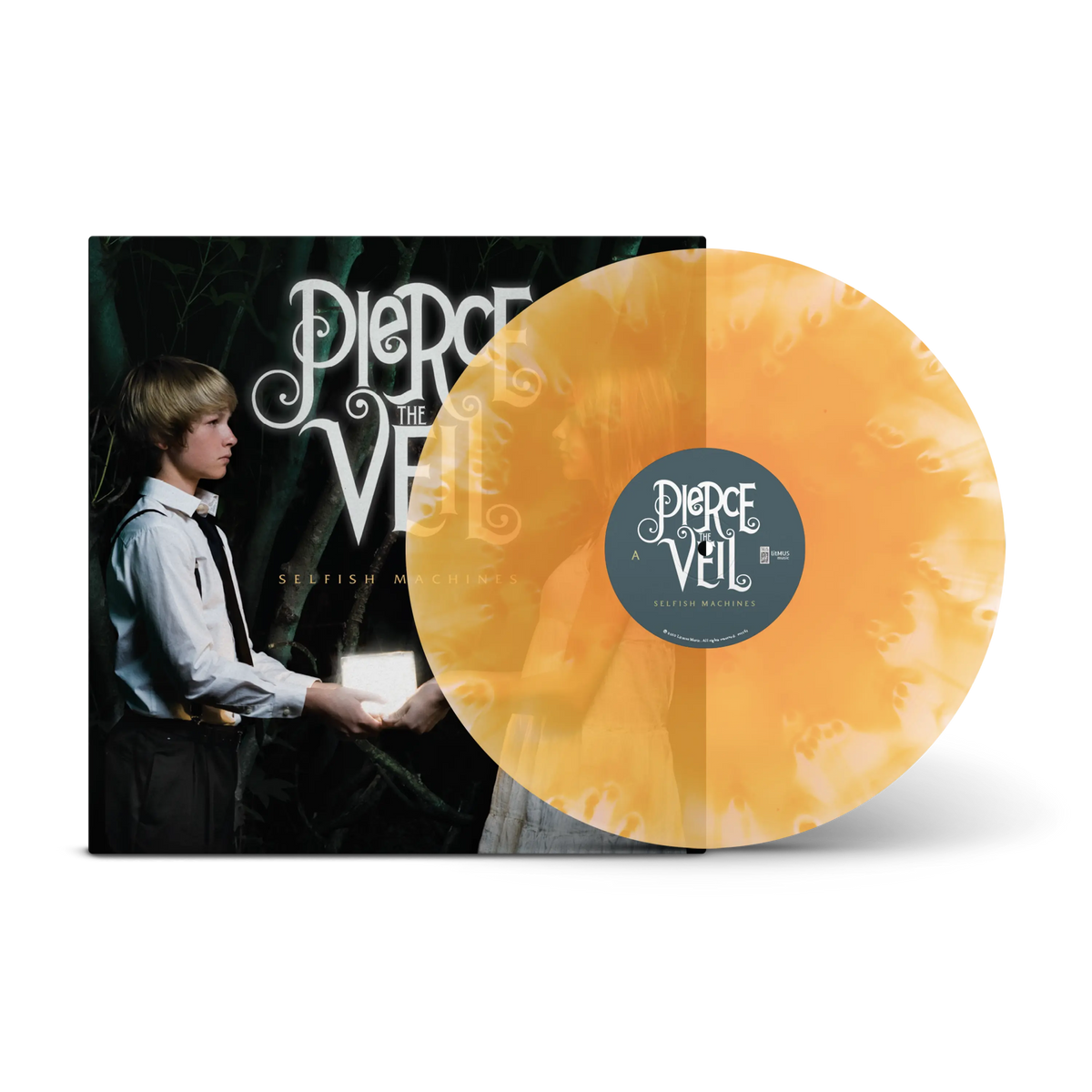 Selfish Machines Ultra Clear & Neon Orange Cloudy LP