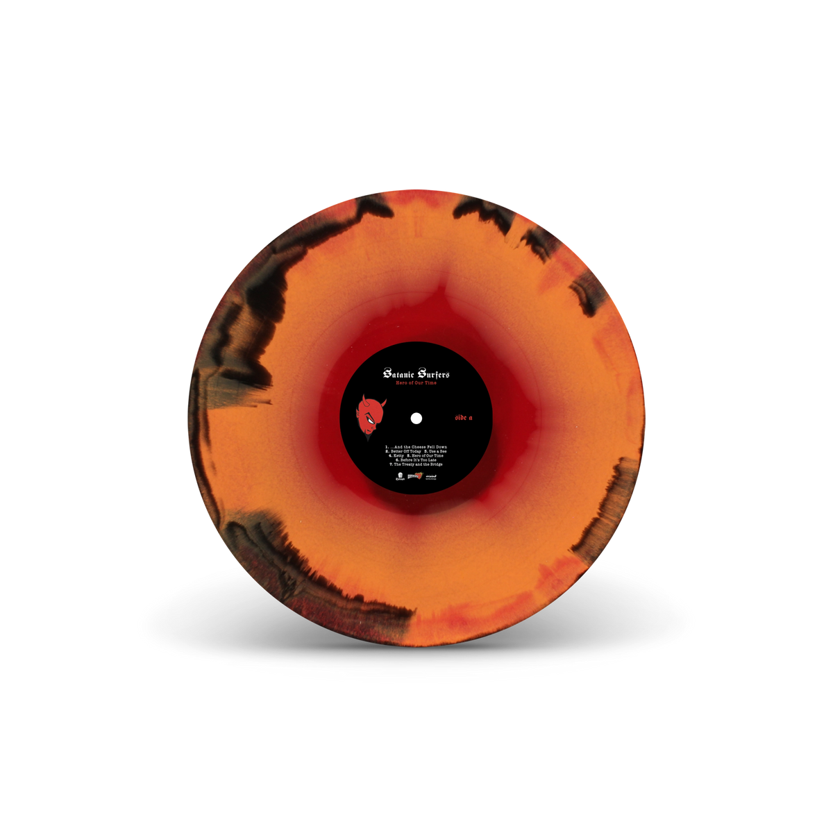Hero Of Our Time Black, Orange & Red Tri-Coloured A/B Side LP