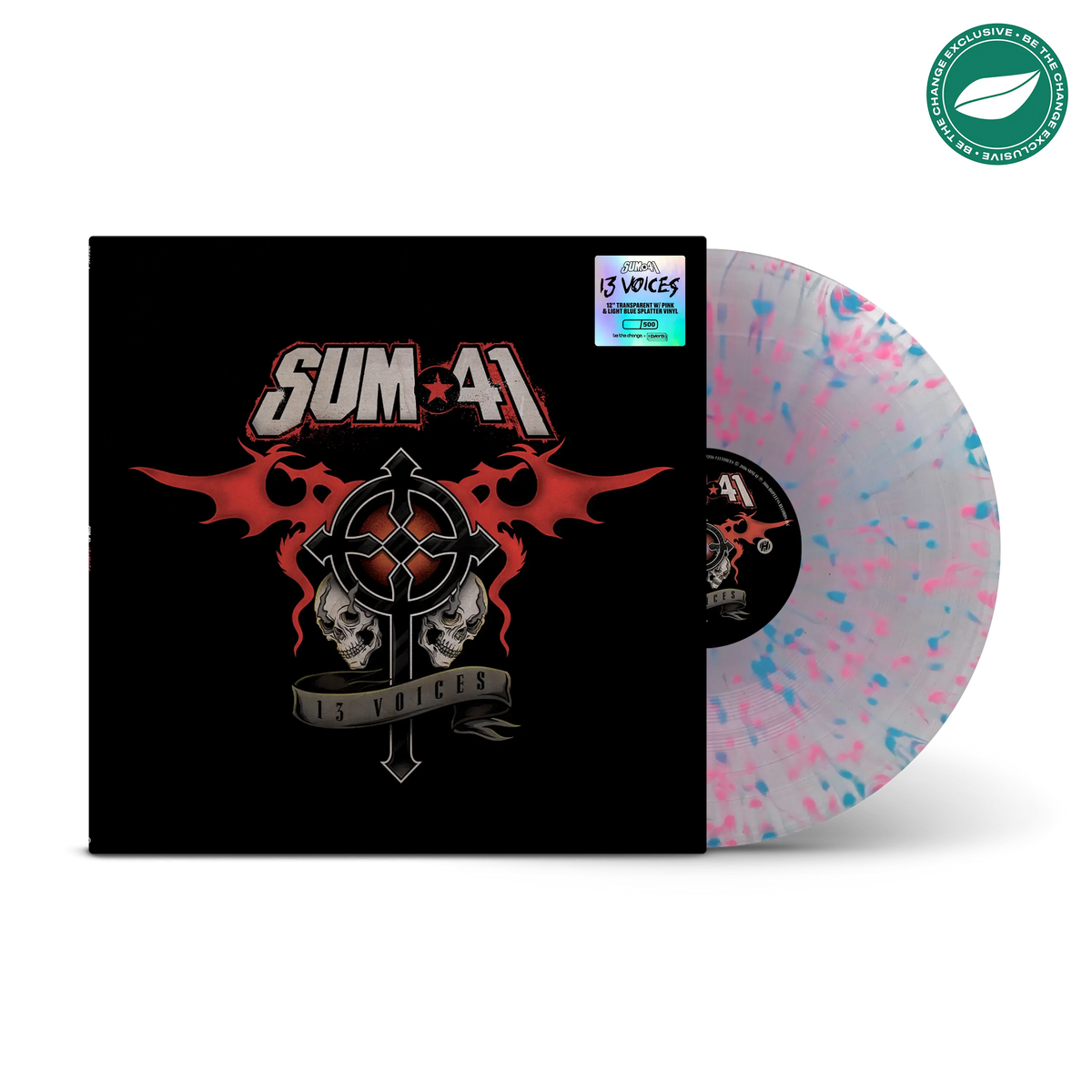 13 Voices Transparent w/ Pink & Light Blue Splatter LP