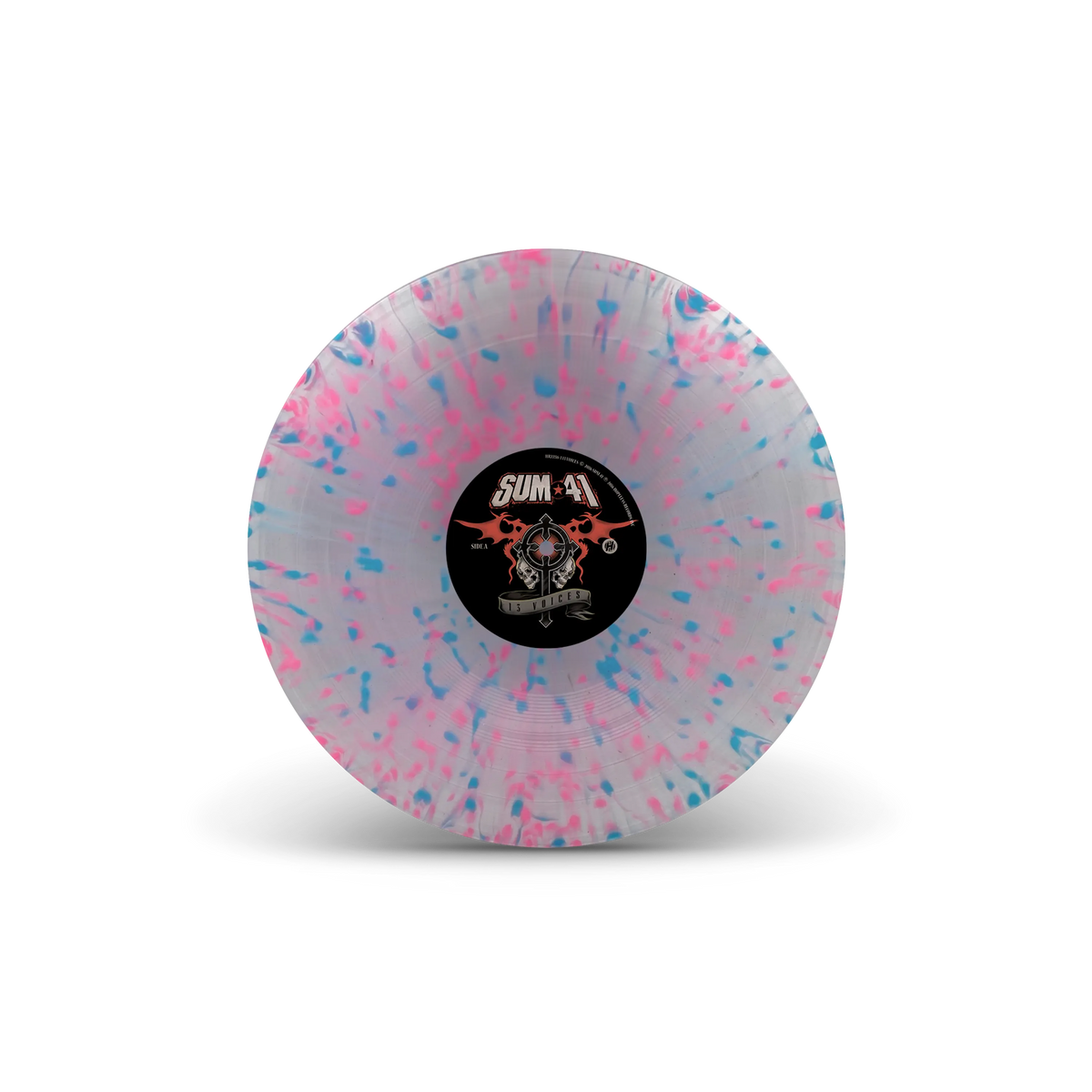 13 Voices Transparent w/ Pink & Light Blue Splatter LP