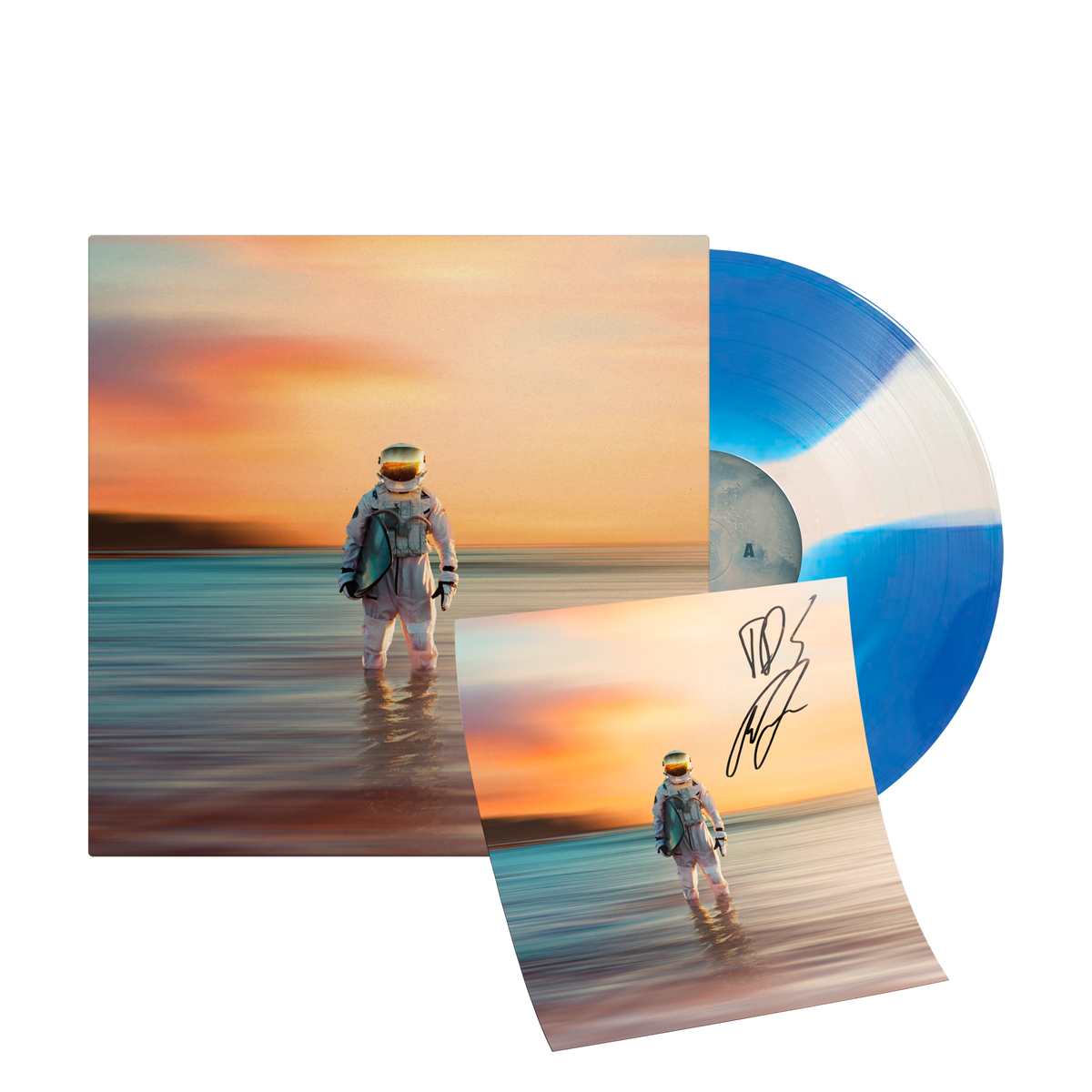 Gravity White & Blue Cornetto LP with Signed Insert