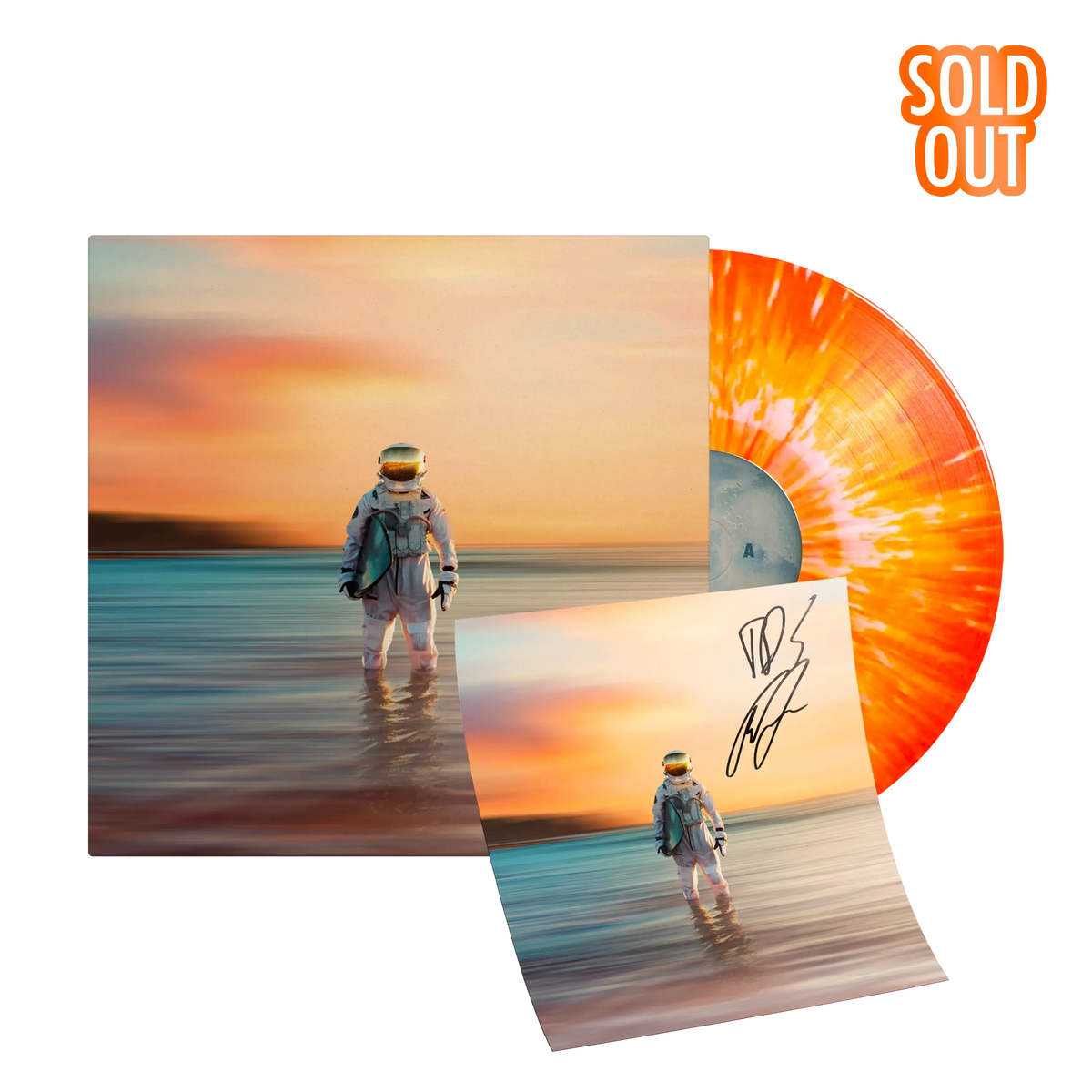 Gravity Orange w/ White & Yellow Splatter LP with Signed Insert