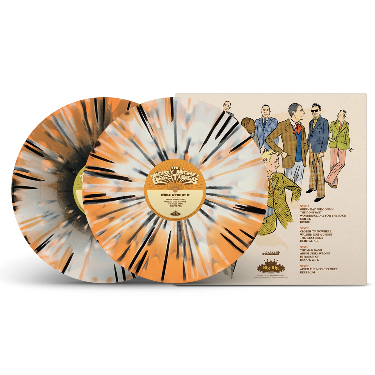 While We're At It Bone, Orange & Black Tri-Coloured A/B Side Double LP