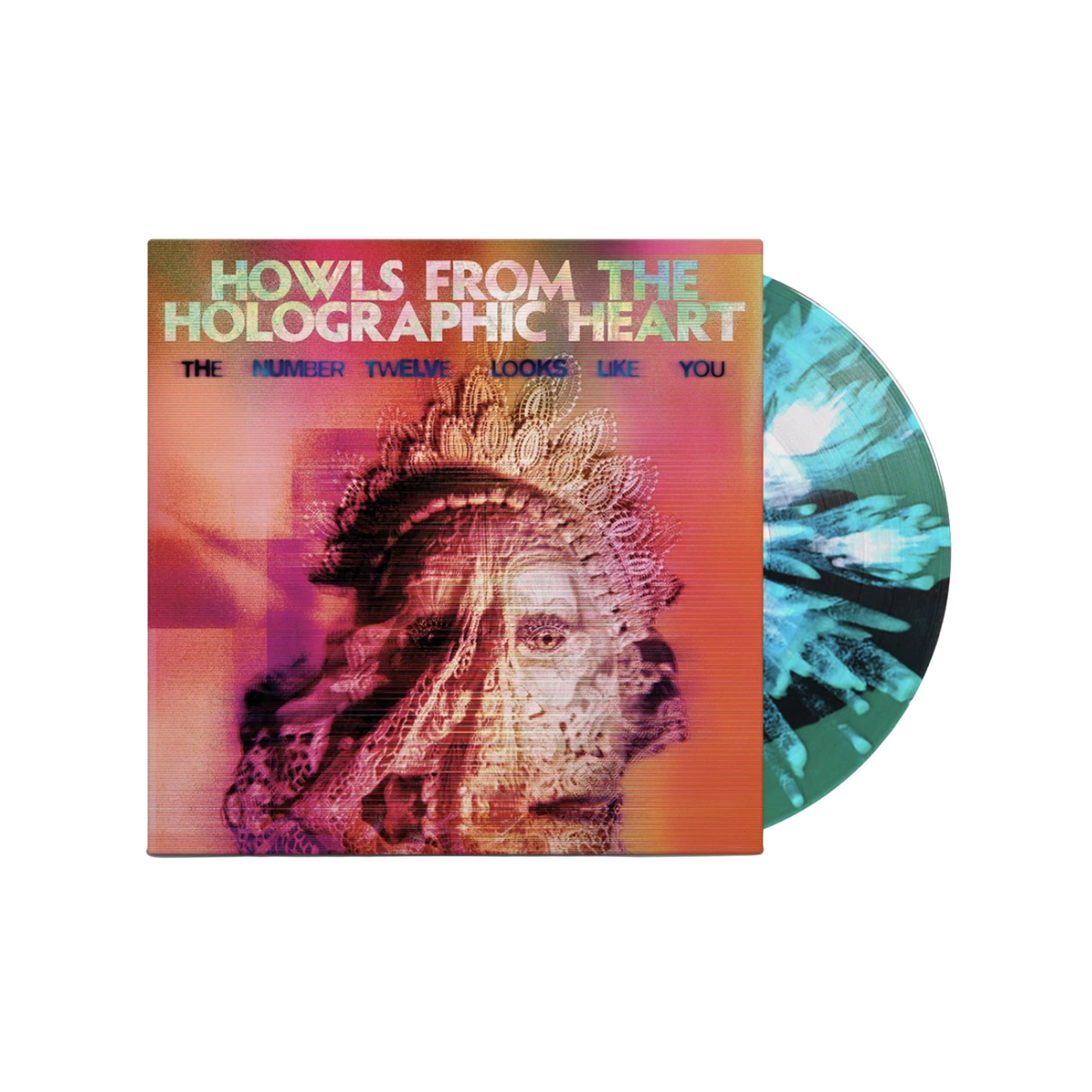Howls From The Holographic Heart Green w/White Splatter & Black Segment LP