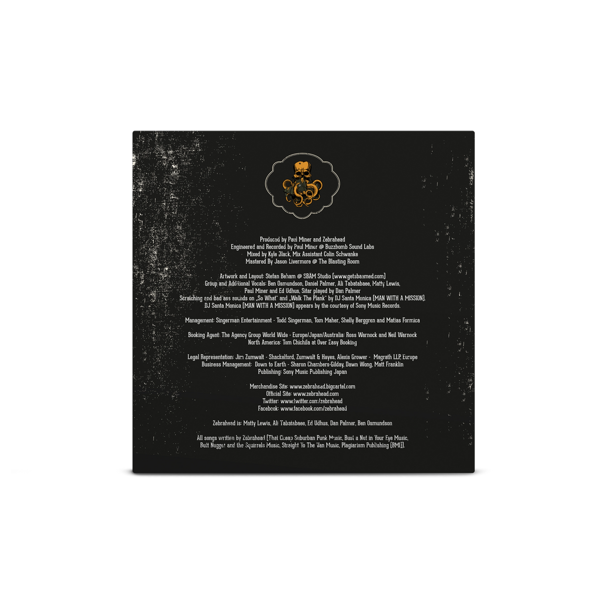 Walk The Plank Black, White & Orange Tri-Coloured A/B Side LP