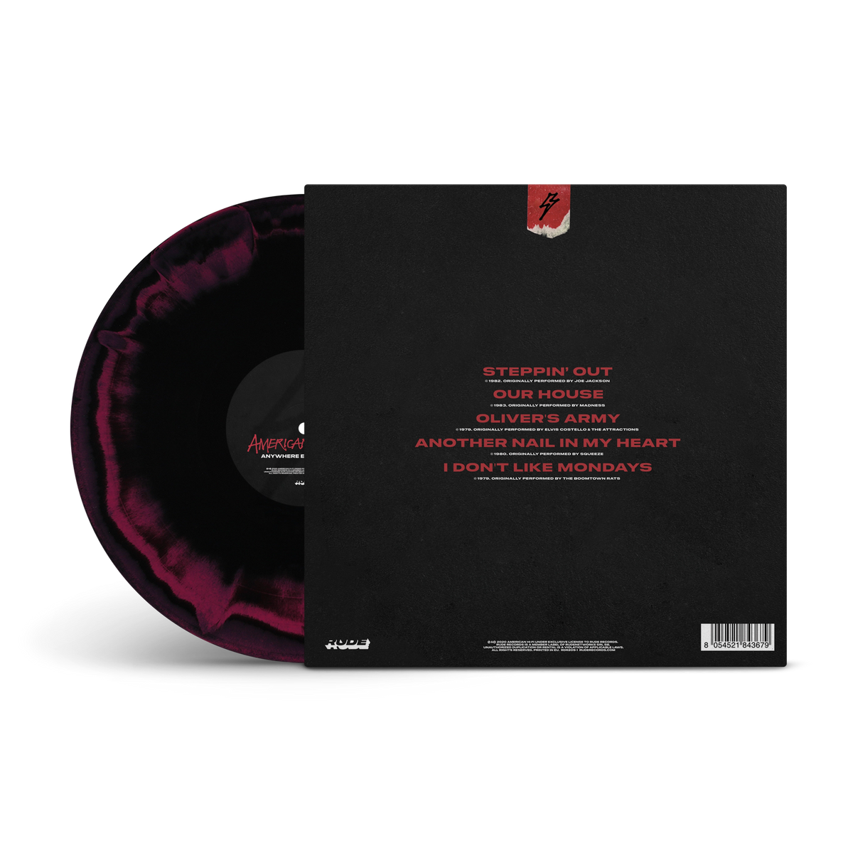 Anywhere Else But Here Hot Pink & Black A/B Side LP
