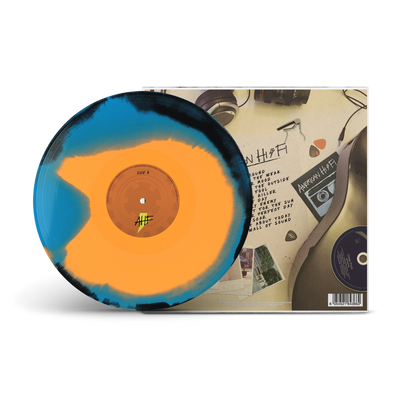 American Hi-Fi Acoustic Teal, Black & Orange Tri-Coloured A/B Side LP