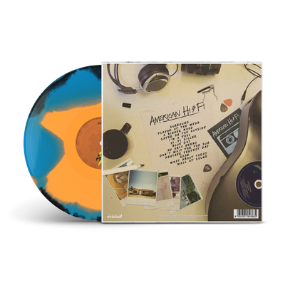 American Hi-Fi Acoustic Teal, Black & Orange Tri-Coloured A/B Side LP