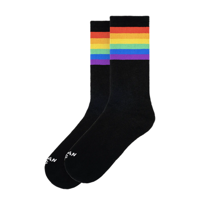 American Socks: Rainbow Pride (Black) – Mid High