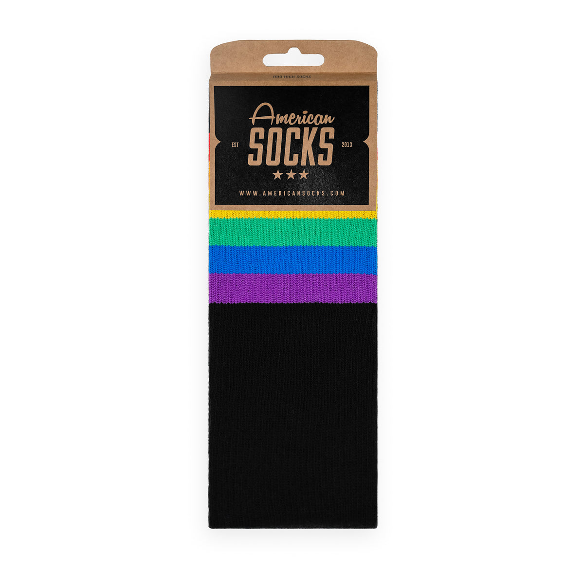 American Socks: Rainbow Pride (Black) – Mid High