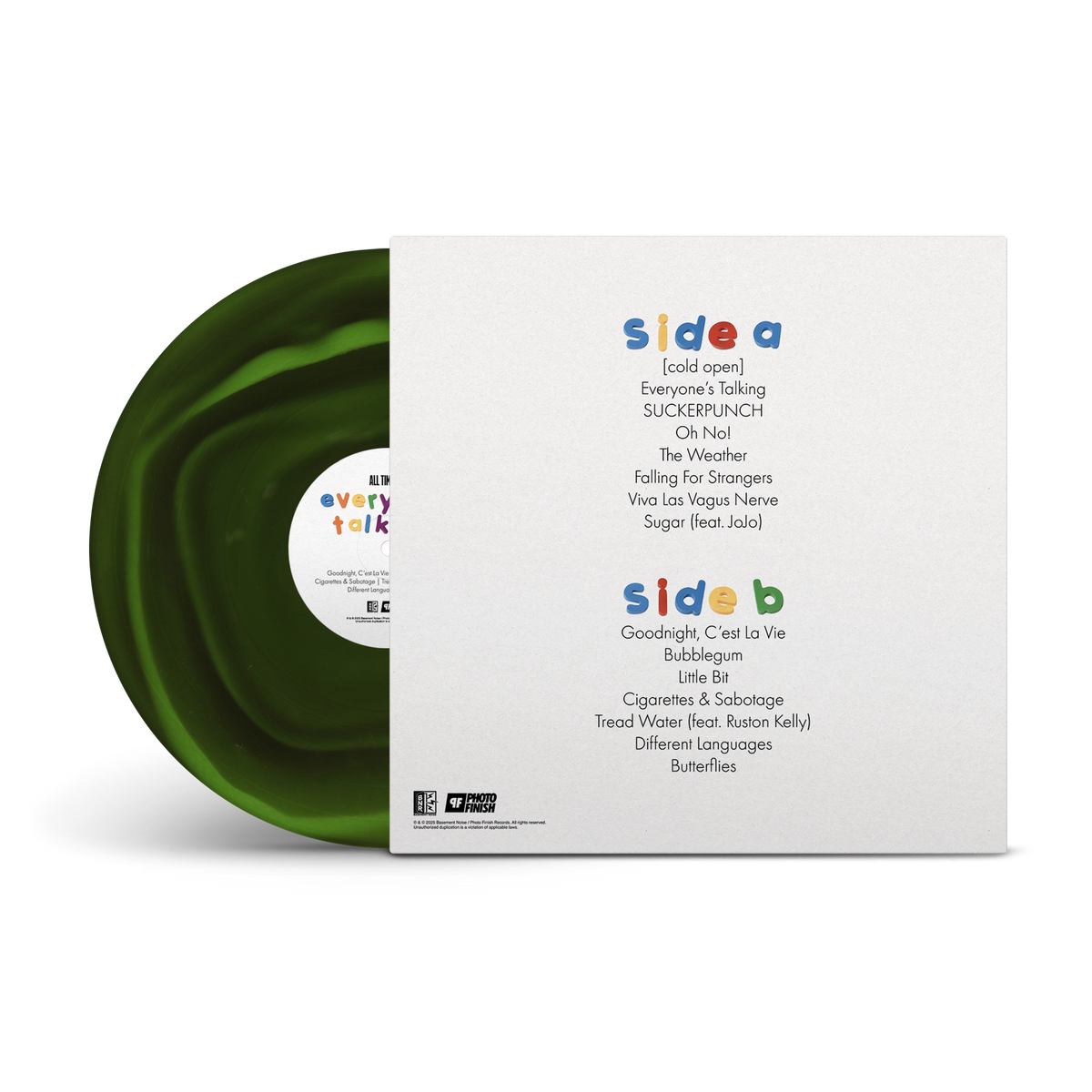 Everyone's Talking! Transparent Swamp Green & Opaque Green A/B Side with Alternate Artwork LP