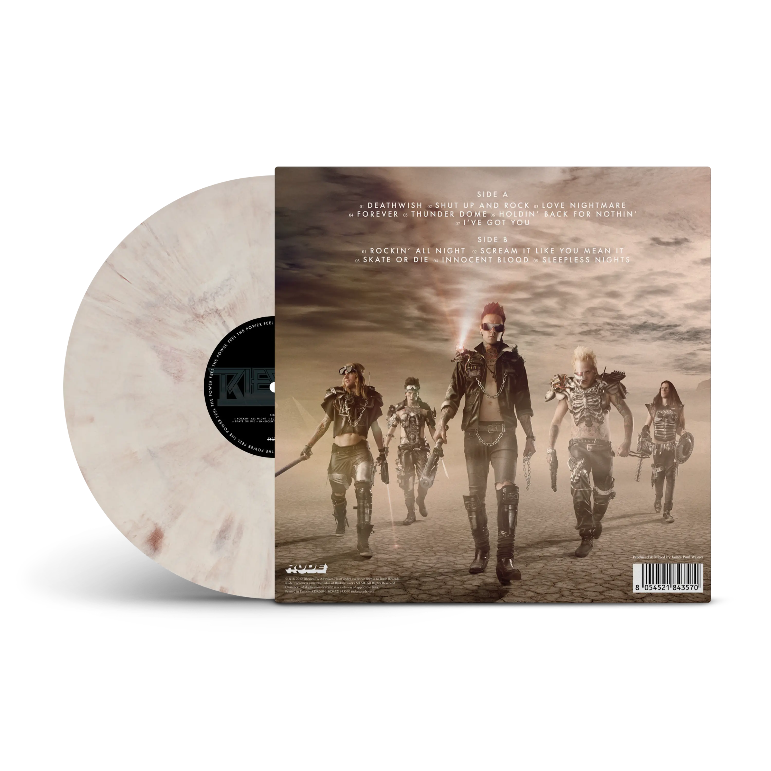 blessed by a broken heart pedal to the metal Feel The Power Bone, Brown & Beer Marble LP – Rude Records Shop