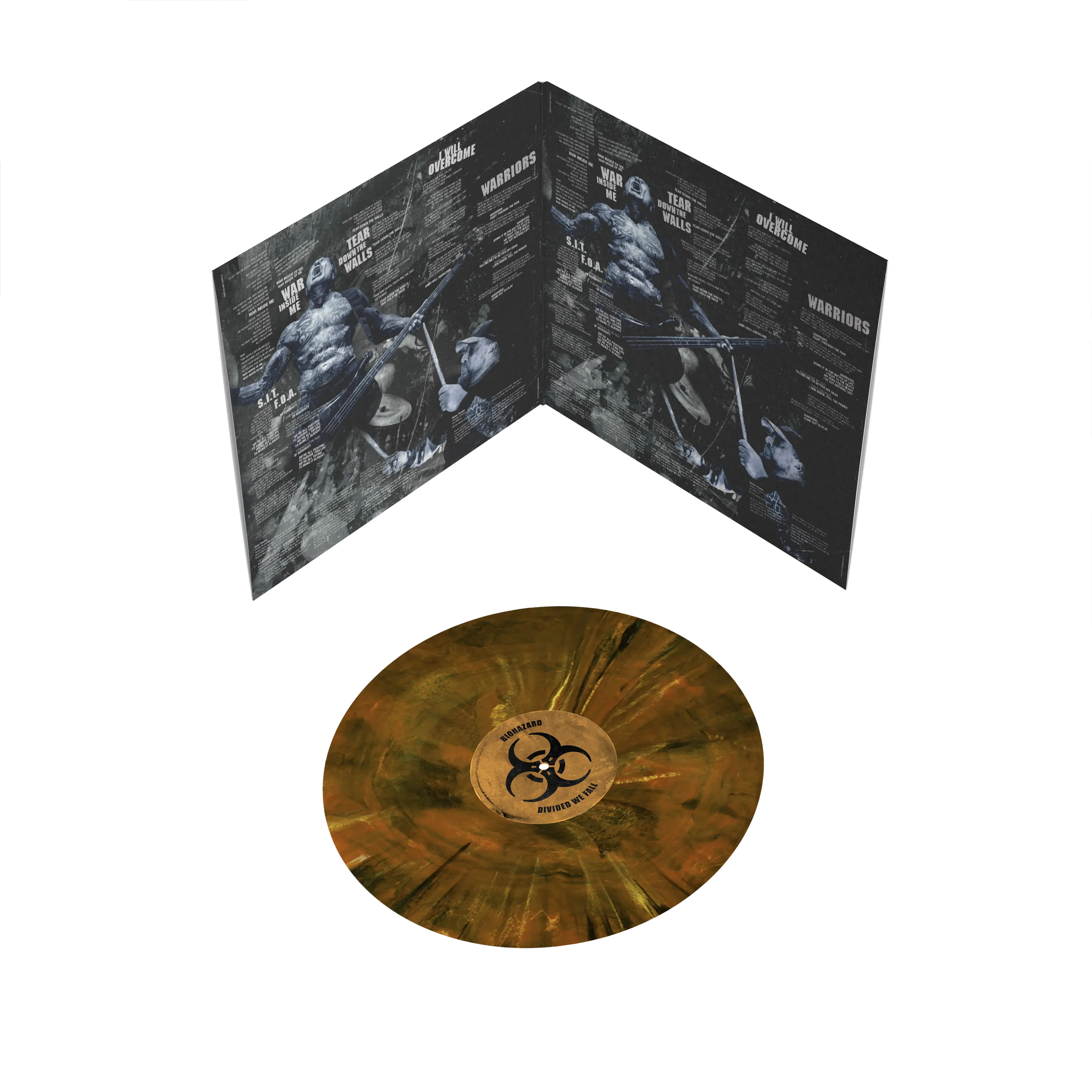 Divided We Fall Orange Crush, Black, White Marbled LP – Rude