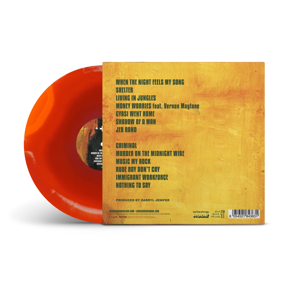 Sounding A Mosaic White, Orange Crush & Grimage Purple Tri-Coloured A/B Side LP