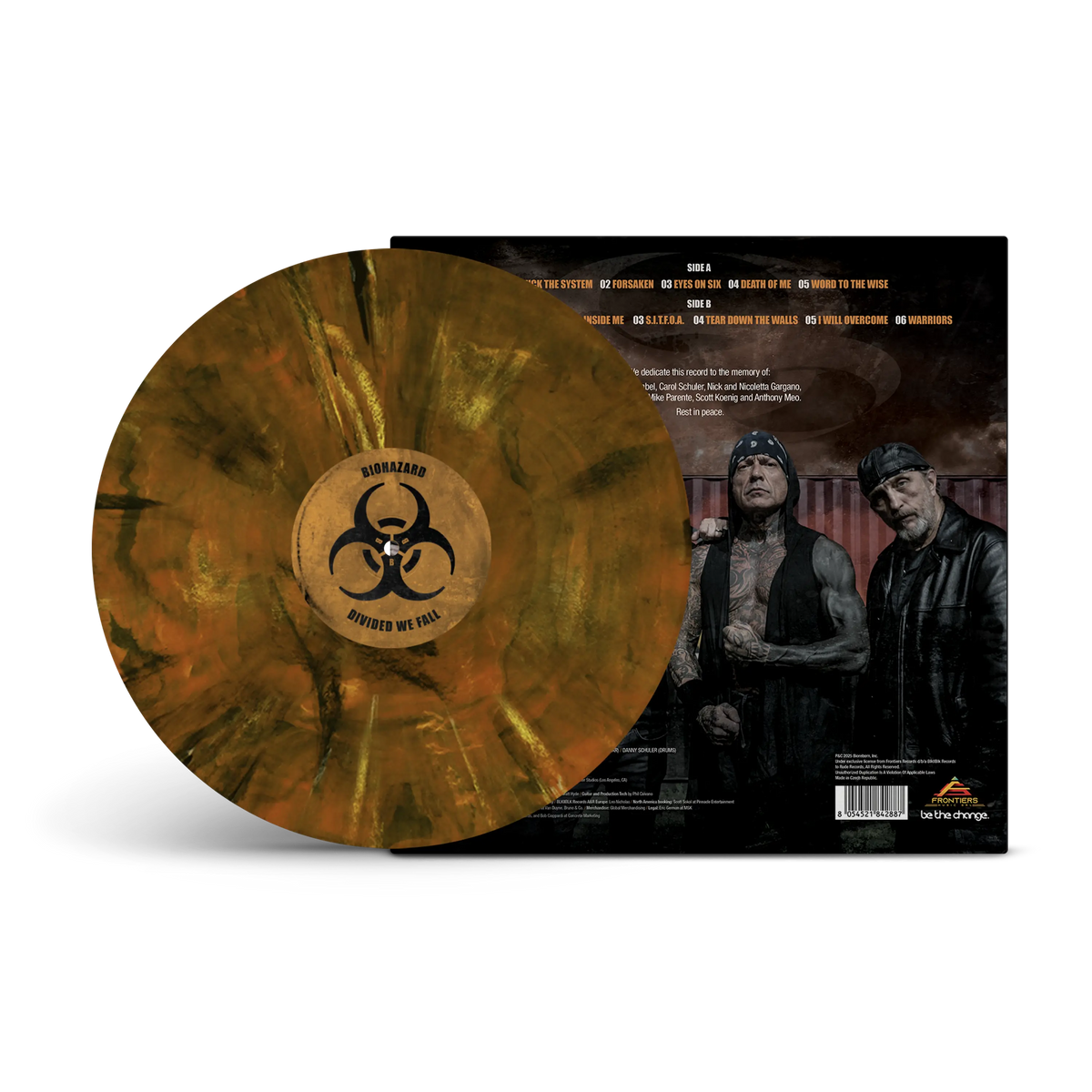 Divided We Fall Orange Crush, Black, White Marbled LP