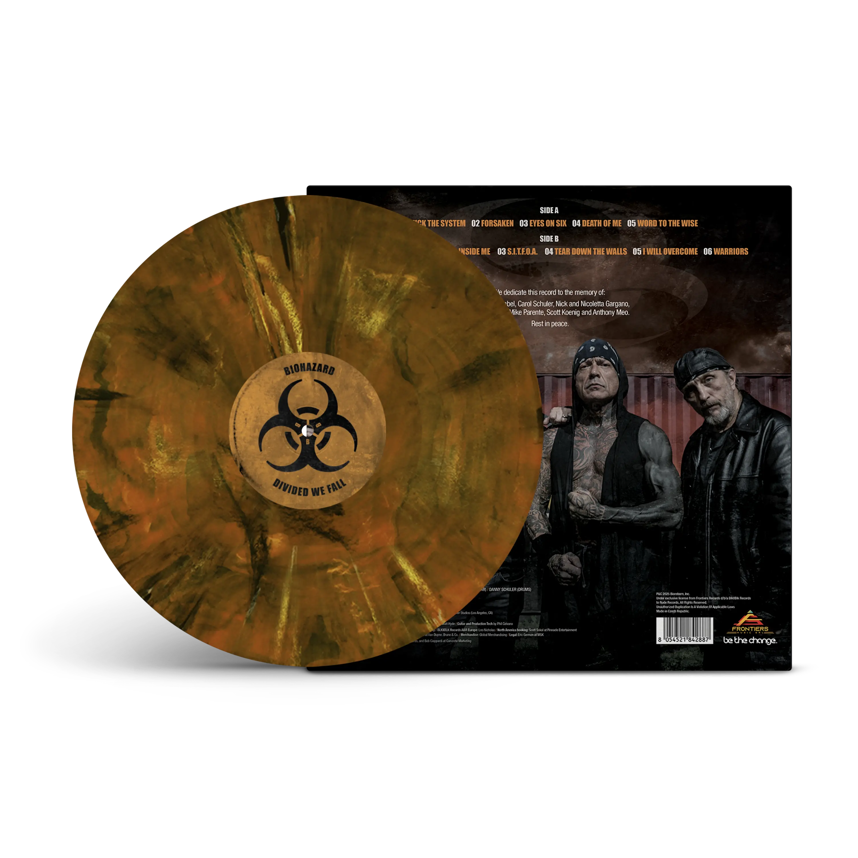 Divided We Fall Orange Crush, Black, White Marbled LP – Rude