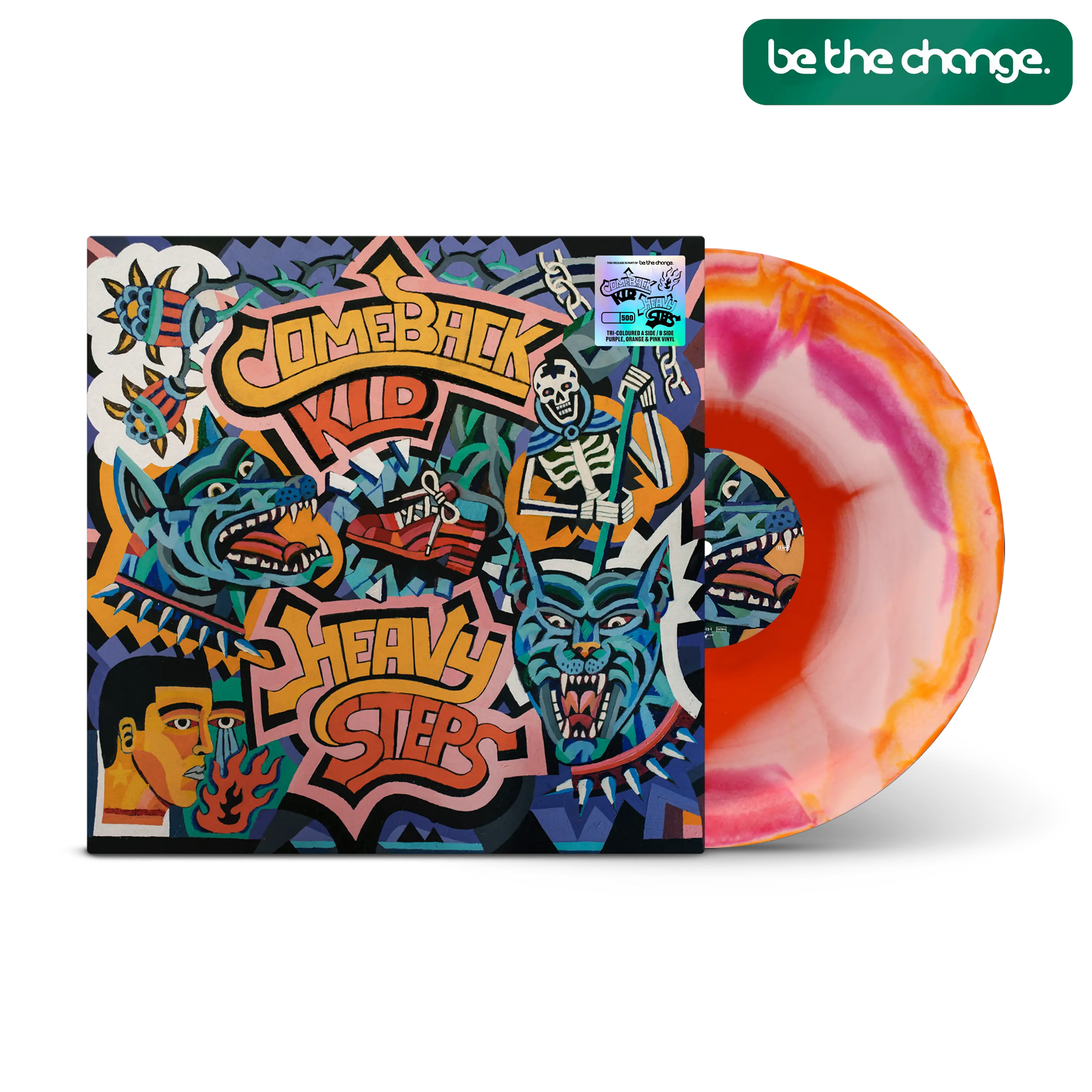 Heavy Steps Tri-coloured A Side/B Side Purple, Orange & Pink LP Heavy Steps Tri-coloured A Side/B Side Purple, Orange & Pink LP