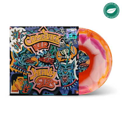 Heavy Steps Purple, Orange & Pink Tri-coloured A Side/B Side LP
