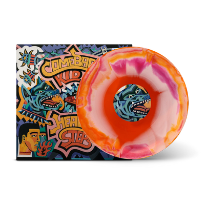 Heavy Steps Purple, Orange & Pink Tri-coloured A Side/B Side LP