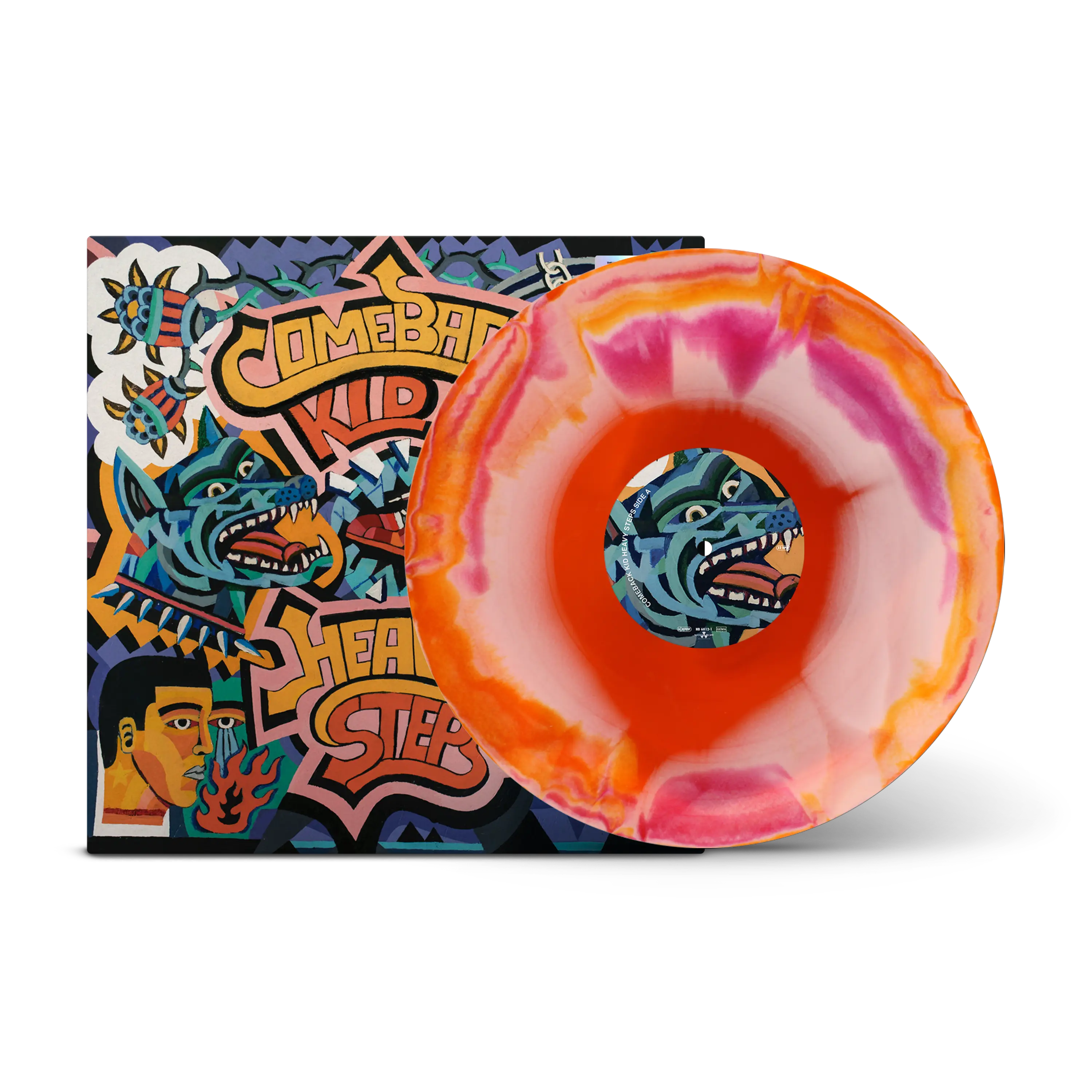 Heavy Steps Tri-coloured A Side/B Side Purple, Orange & Pink LP