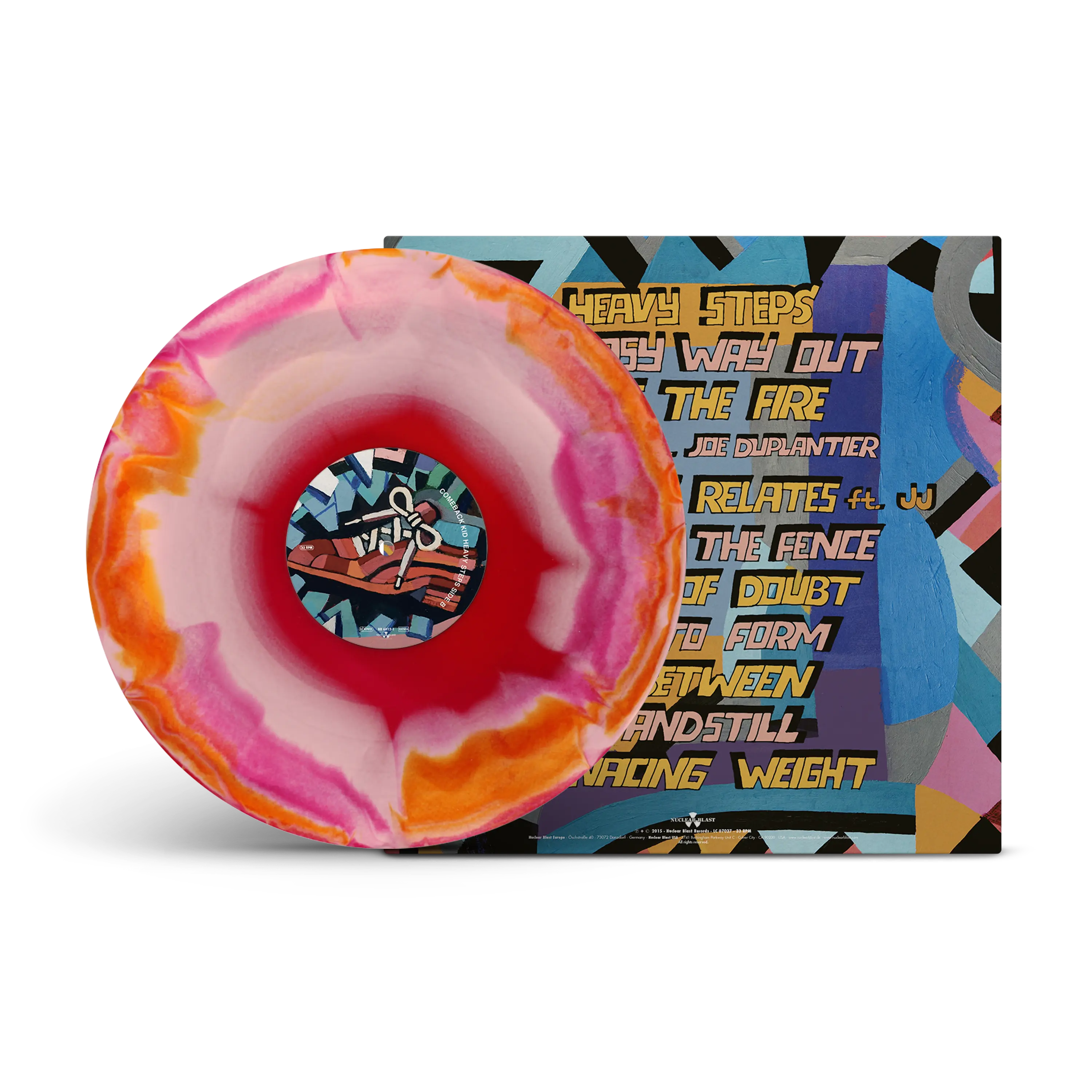 Heavy Steps Tri-coloured A Side/B Side Purple, Orange & Pink LP