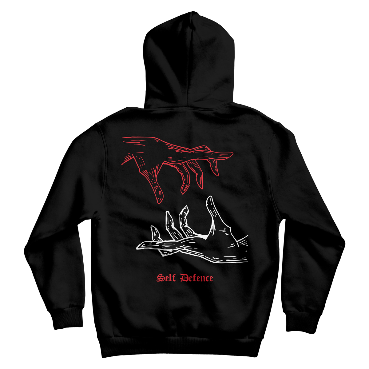 SELF DEFENCE Black Hoodie