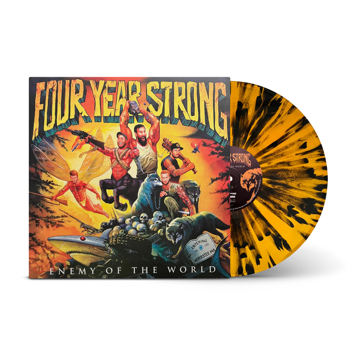 Enemy Of The World Orange and Black Splatter LP