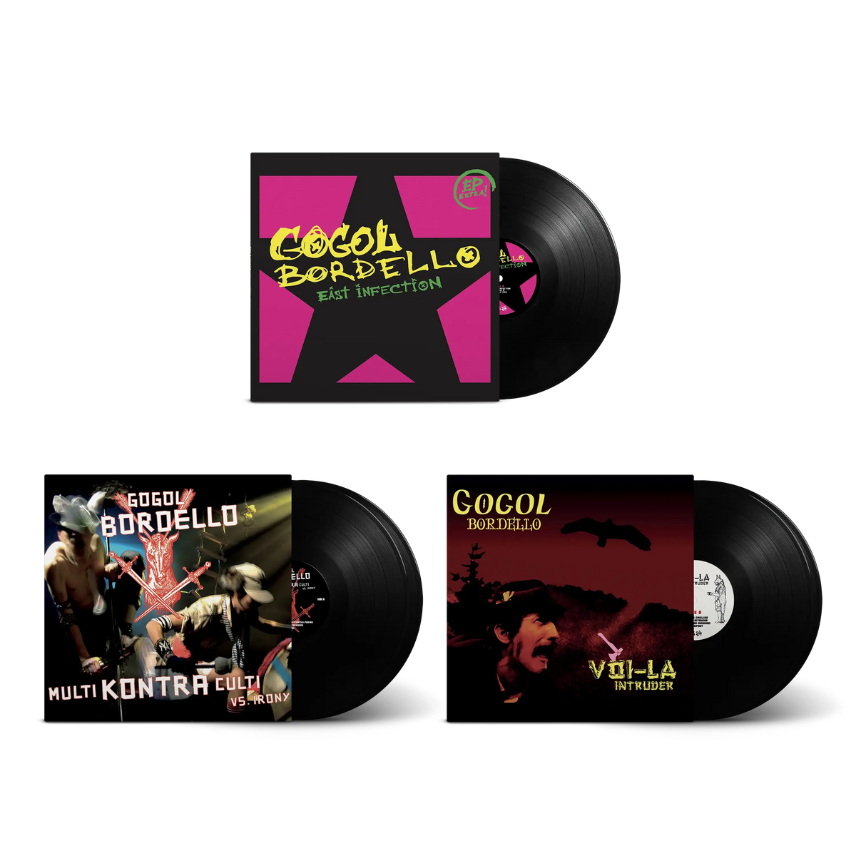 Gogol Bordello Exclusive Black Vinyl Bundle