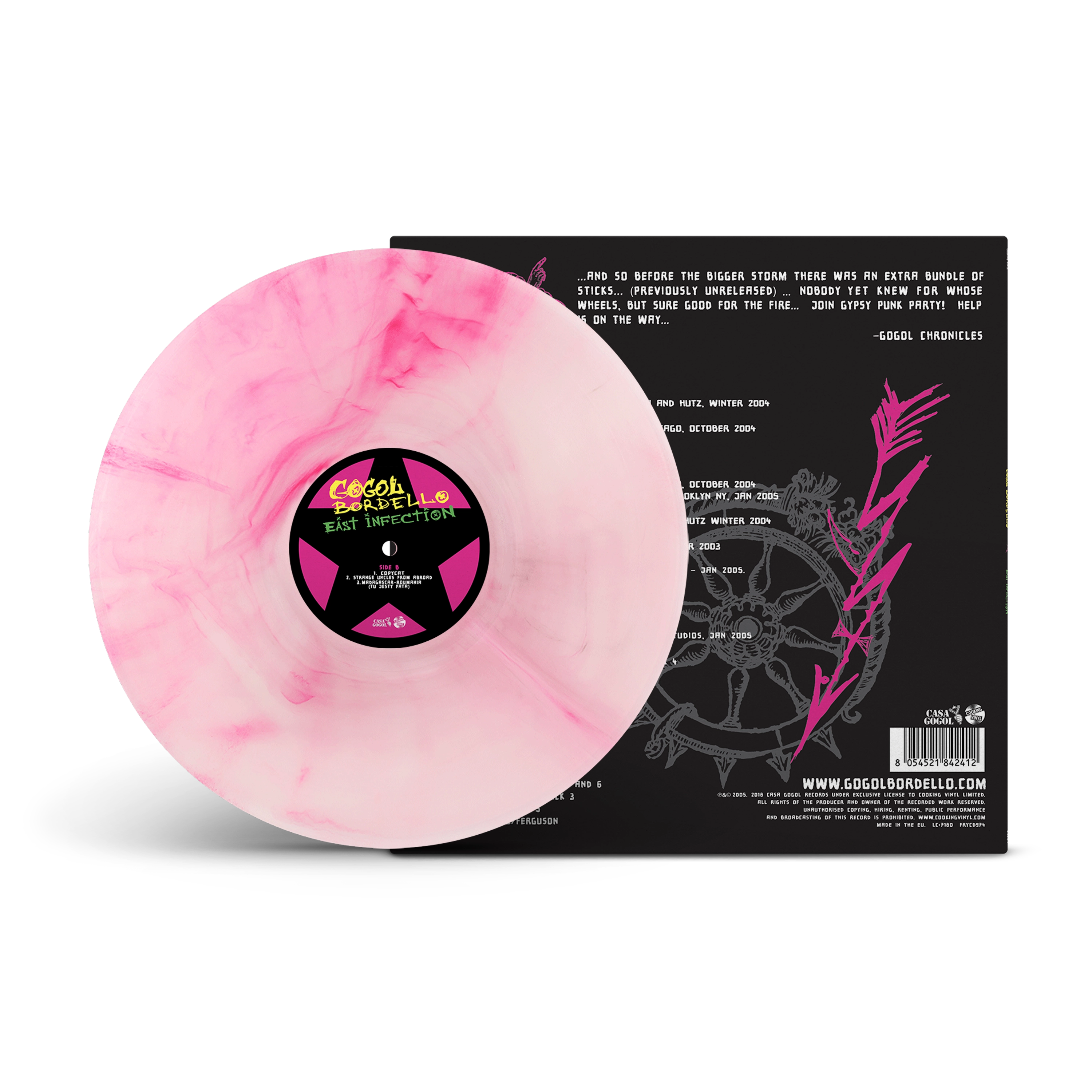 East Infection Transparent & Hot Pink Galaxy LP – Rude Records Shop