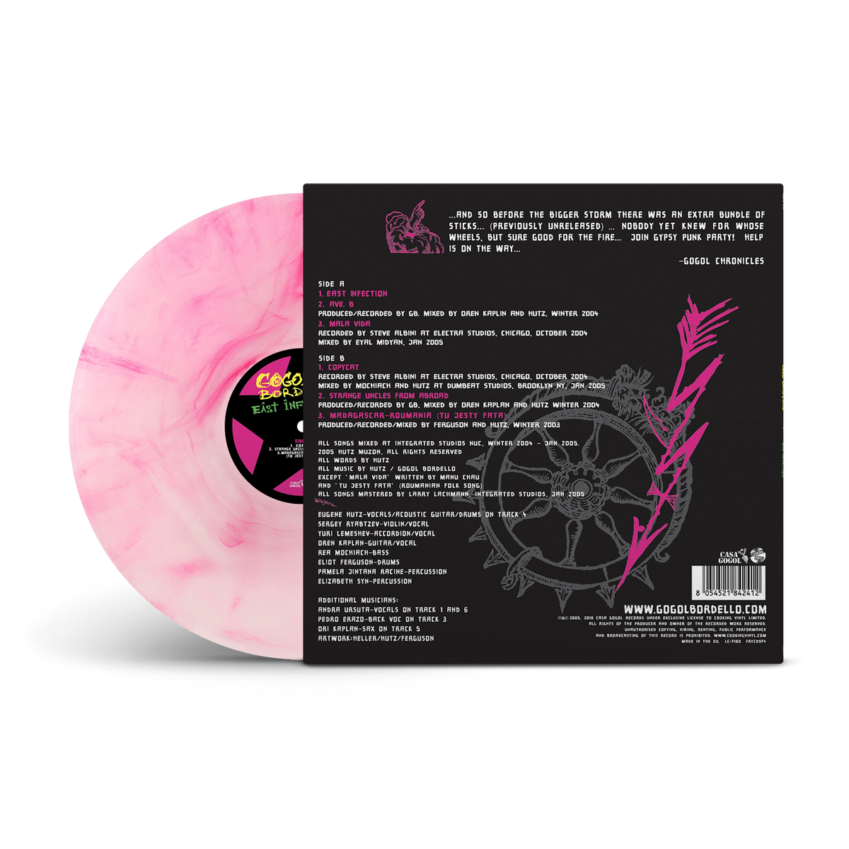 East Infection Transparent & Hot Pink Galaxy LP