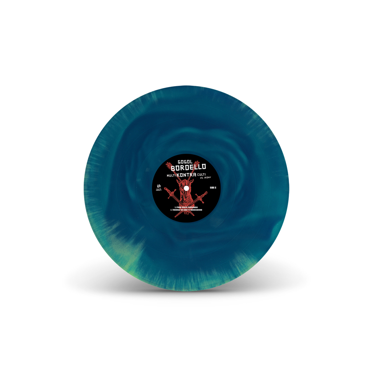 Multi Kontra Culti vs. Irony Translucent Blue & Green A/B Side Double LP